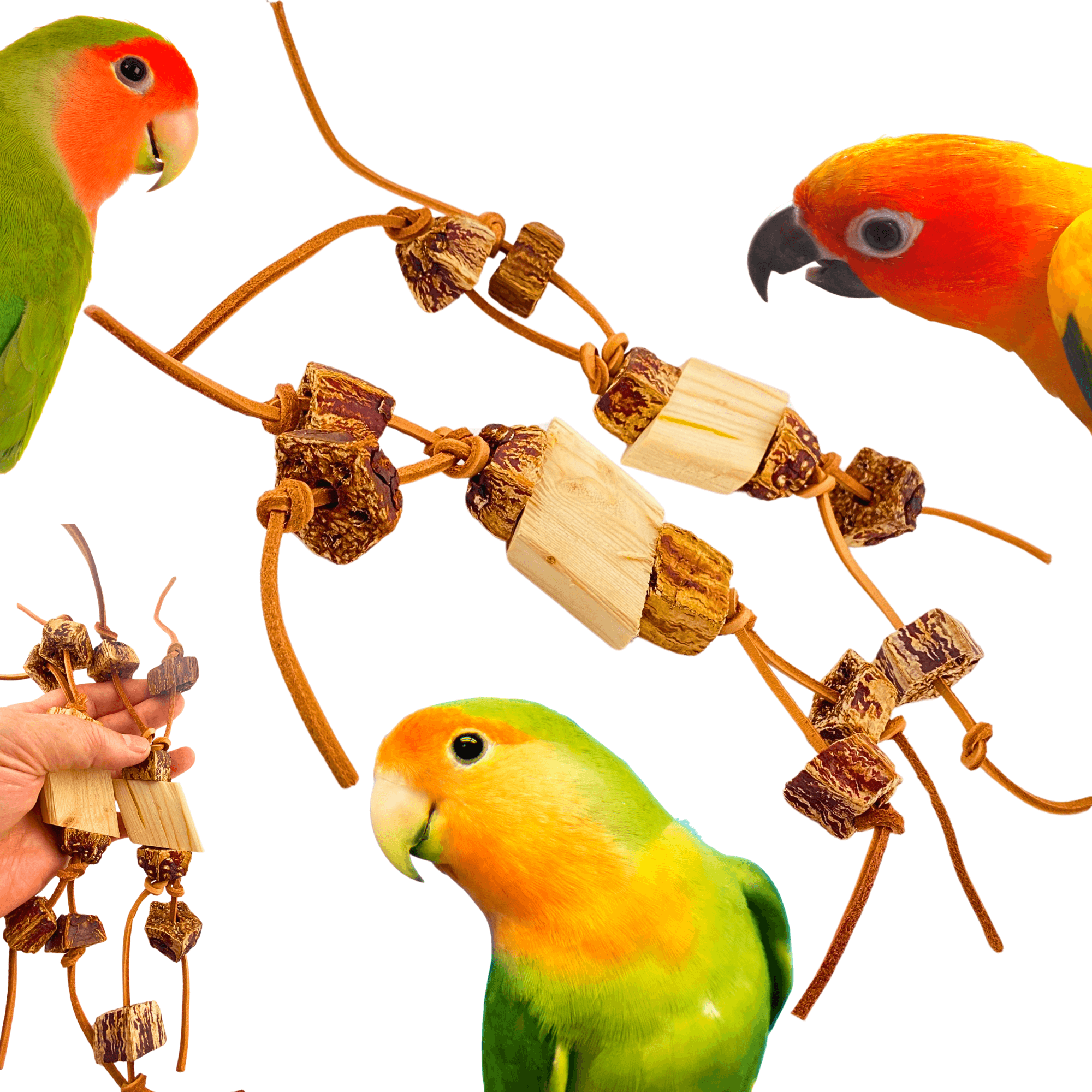 1128 Pk2 Natural Zig-Zag Nibbles - Bonka Bird Toys