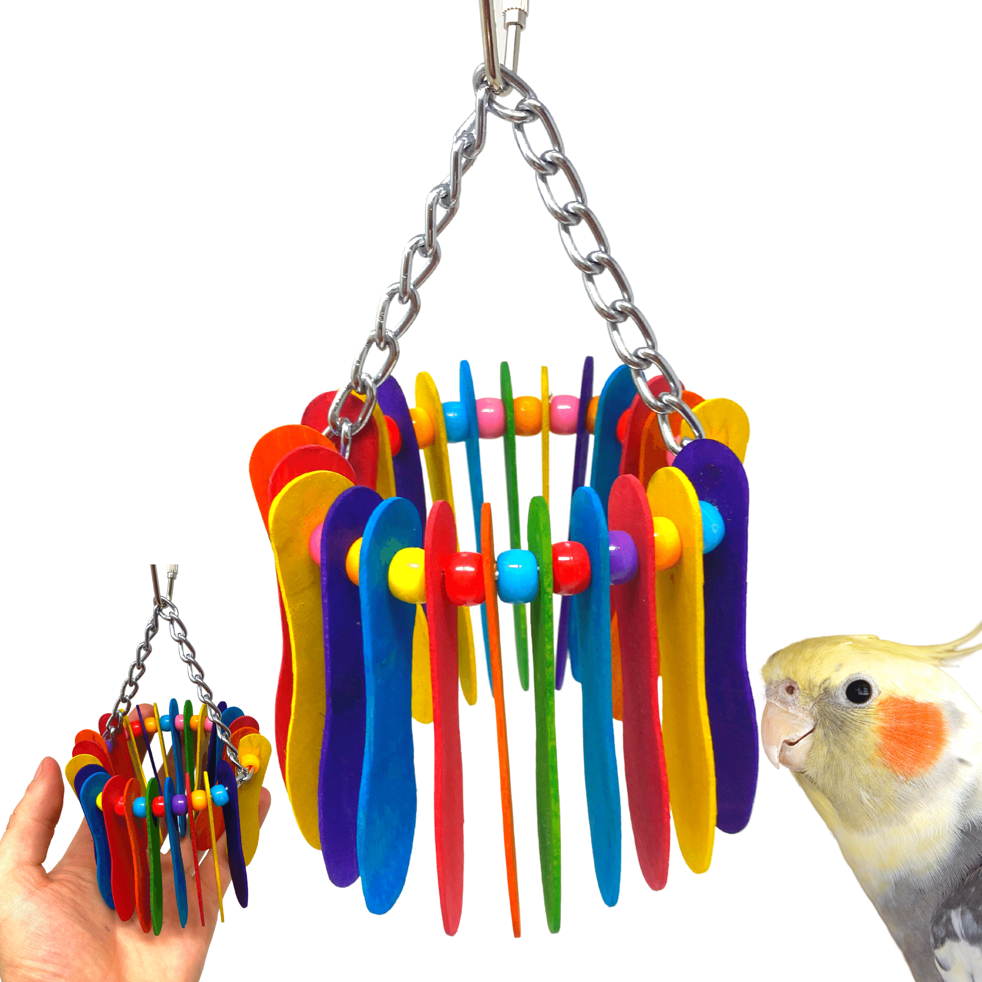 1401 Spoon Circle Small Bird Toy - Bonka Bird Toys
