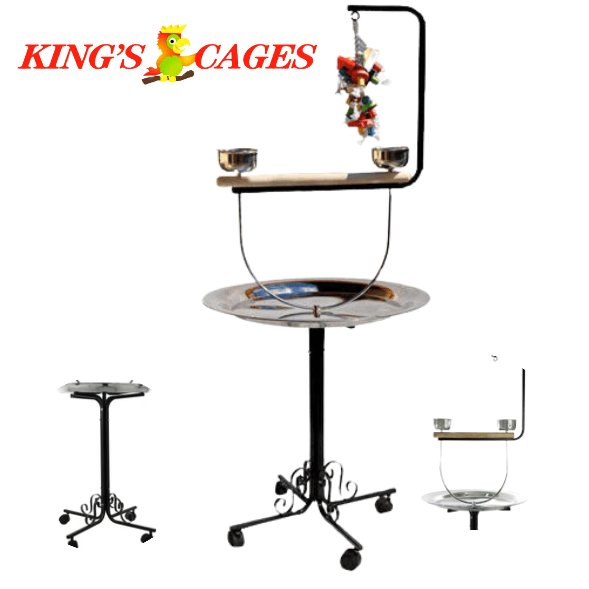 Kings Cages Metal Playstand PP B72T 65X28X28 - Bonka Bird Toys