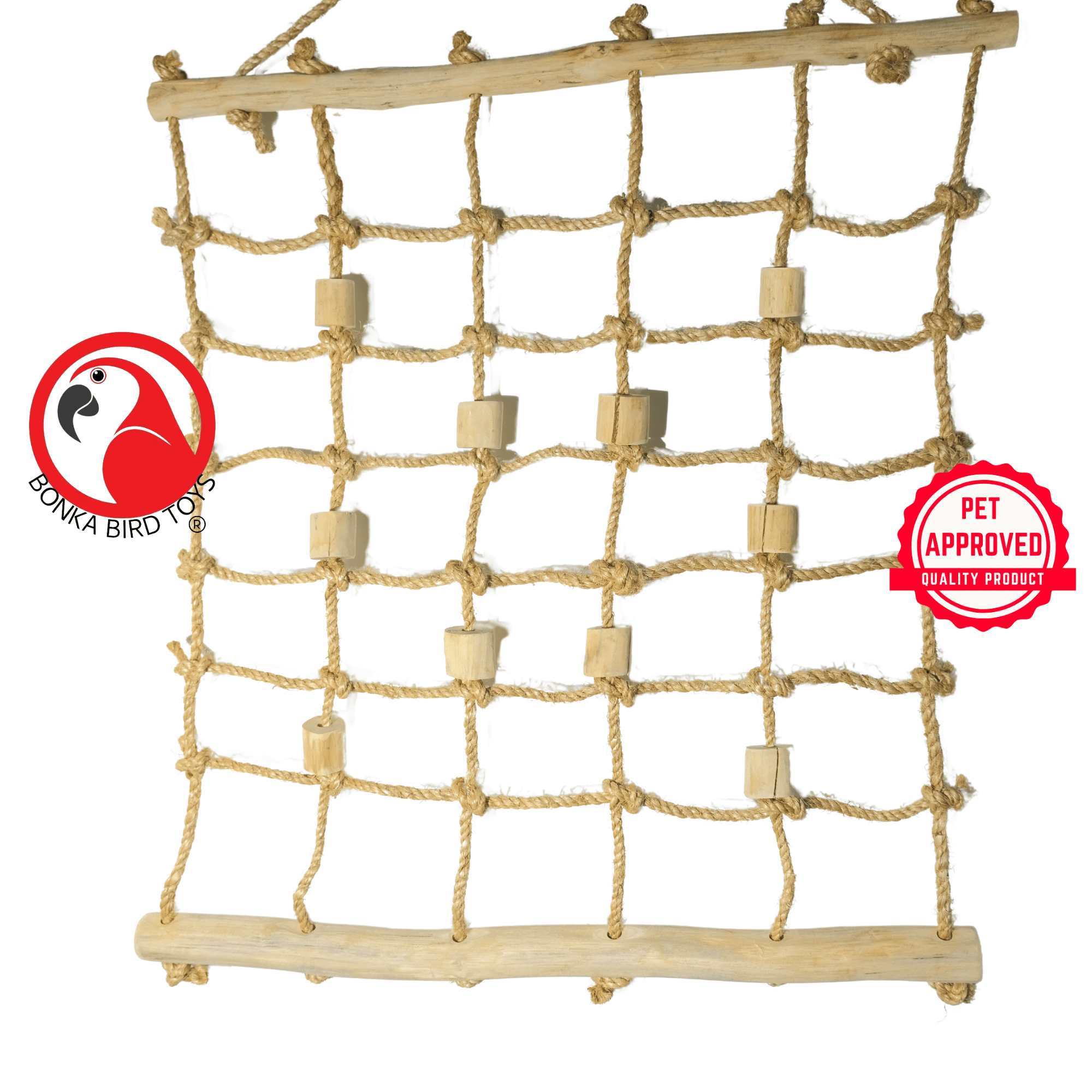 2656 Large Hemp Java Cargo Net - Bonka Bird Toys