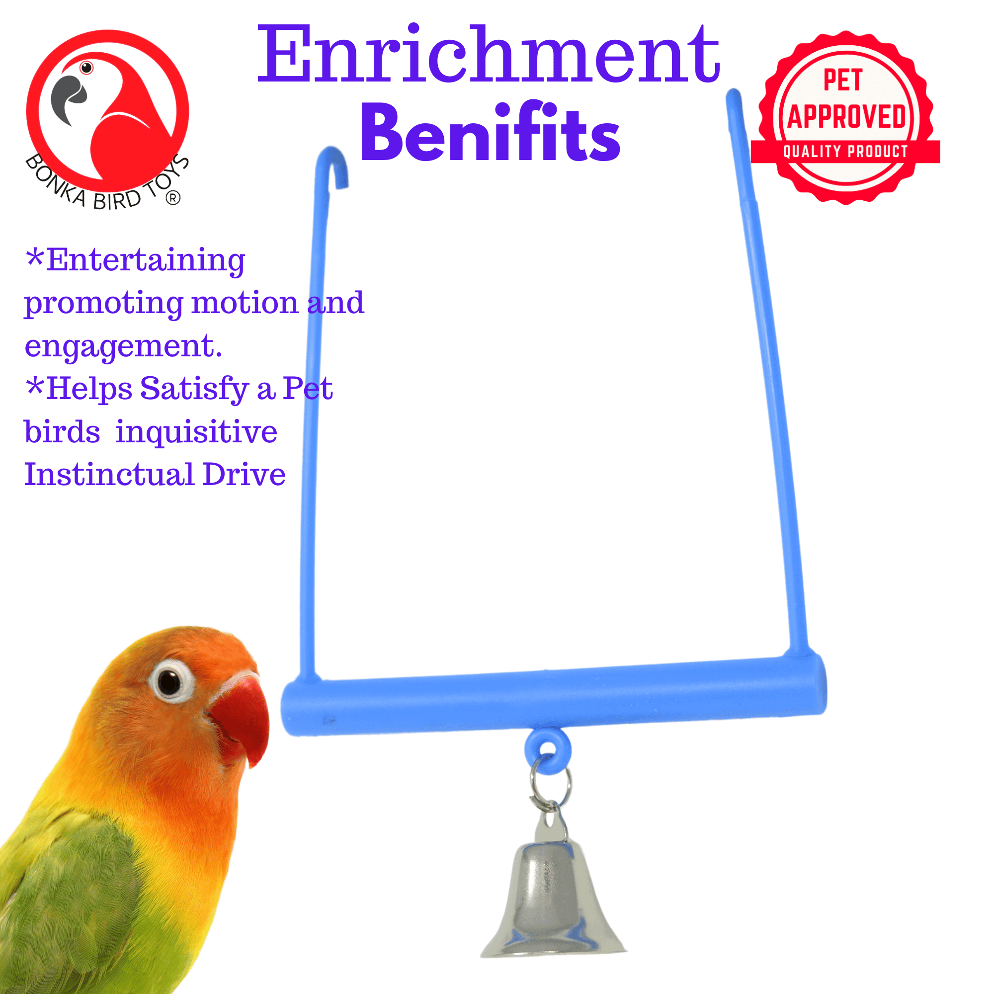 6514 Hook Swing BOGO BUNDLE BUY ONE GET ONE FREE! - Bonka Bird Toys