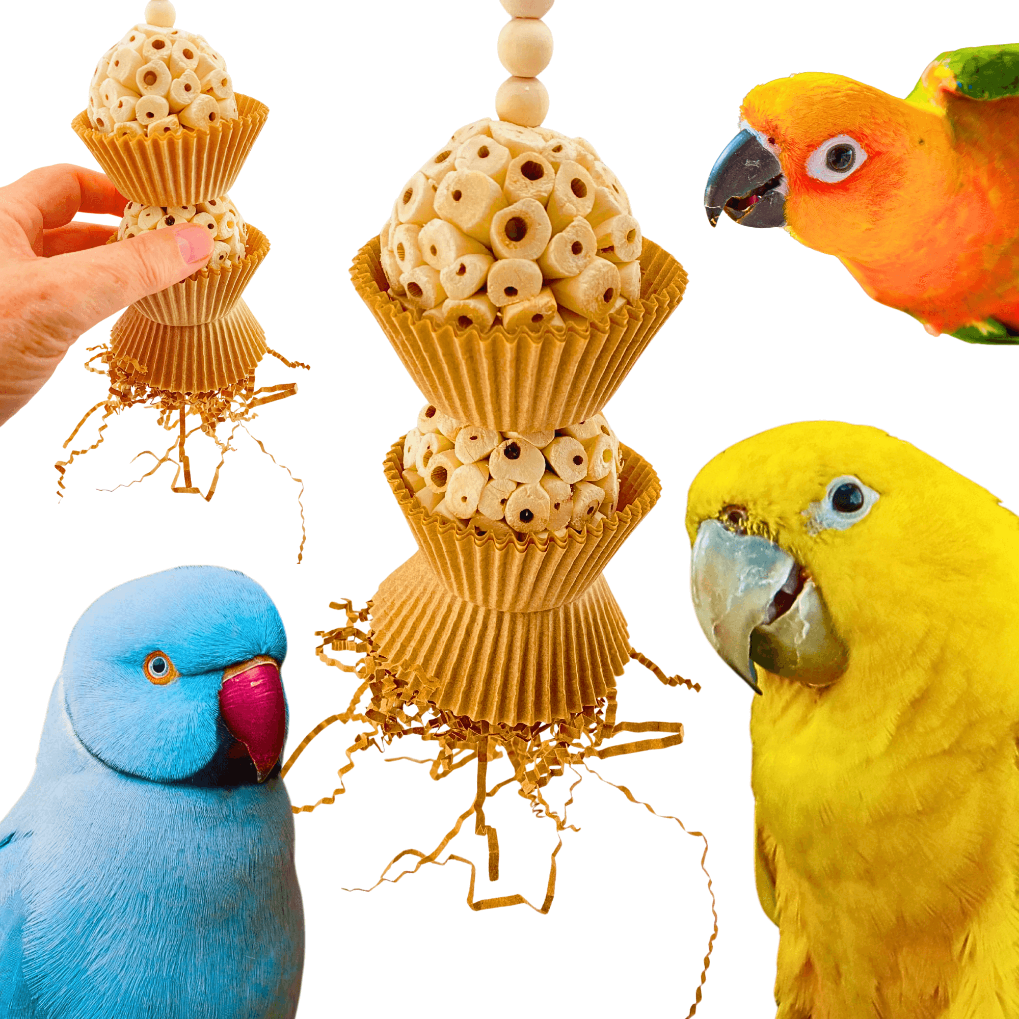 1932N Natural Two Cake - Bonka Bird Toys