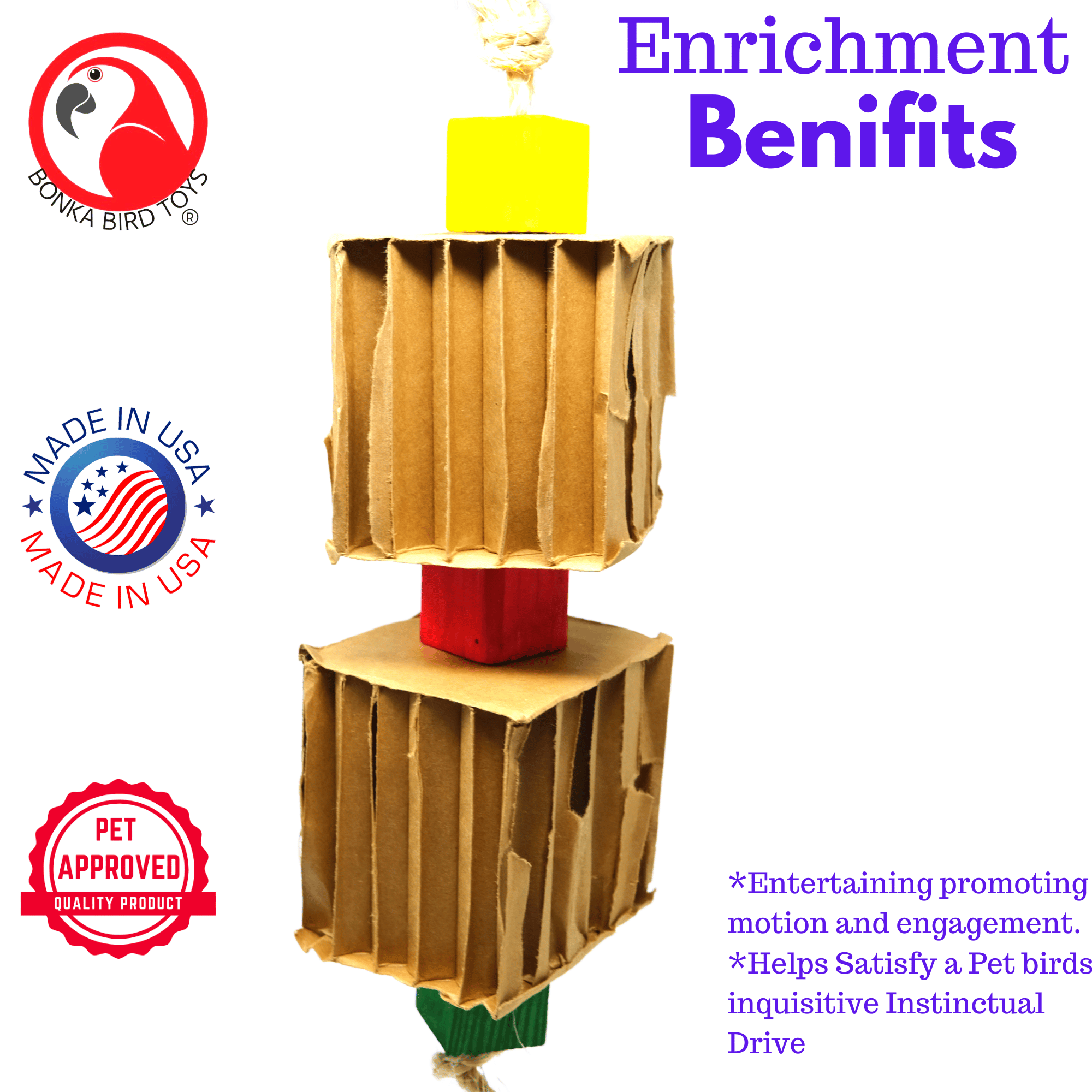 3748 Big Duo Blocks N Cube - Bonka Bird Toys