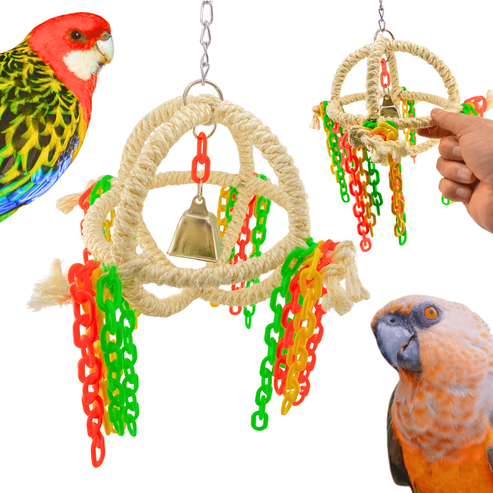 1590 Sisal Orbit Globe - Bonka Bird Toys