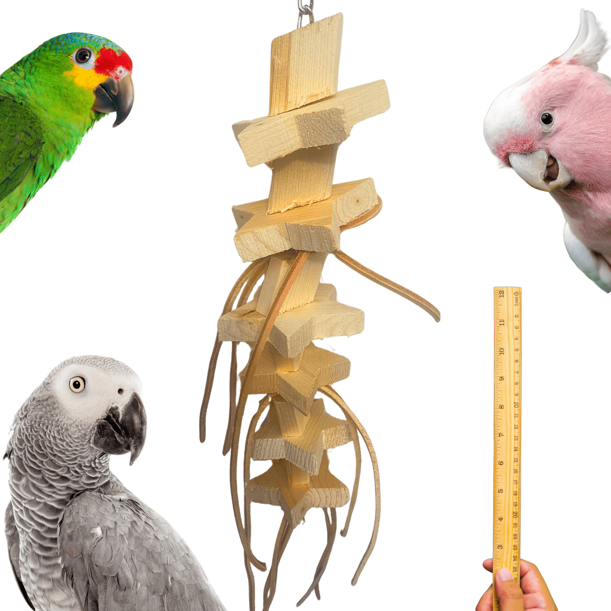 1516 Natural Chunky Star - Bonka Bird Toys