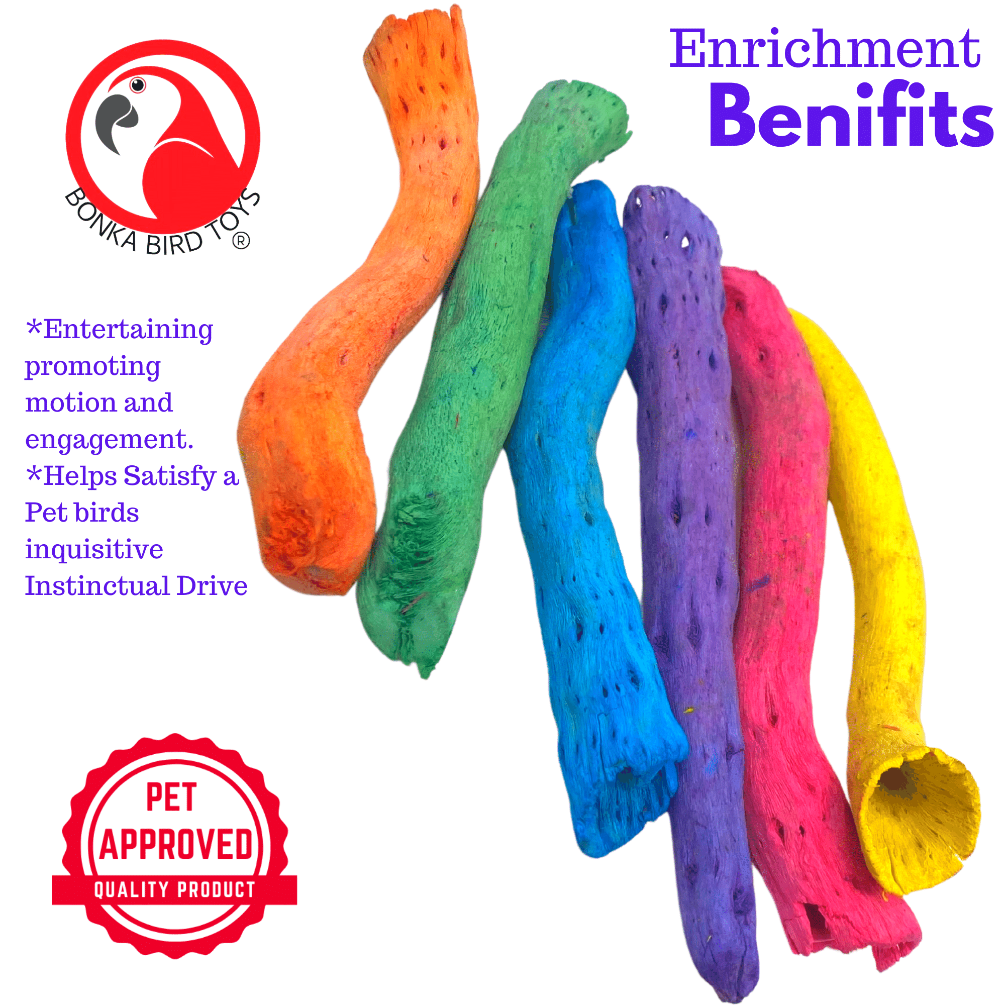 Colored Gobi Tail - Bonka Bird Toys