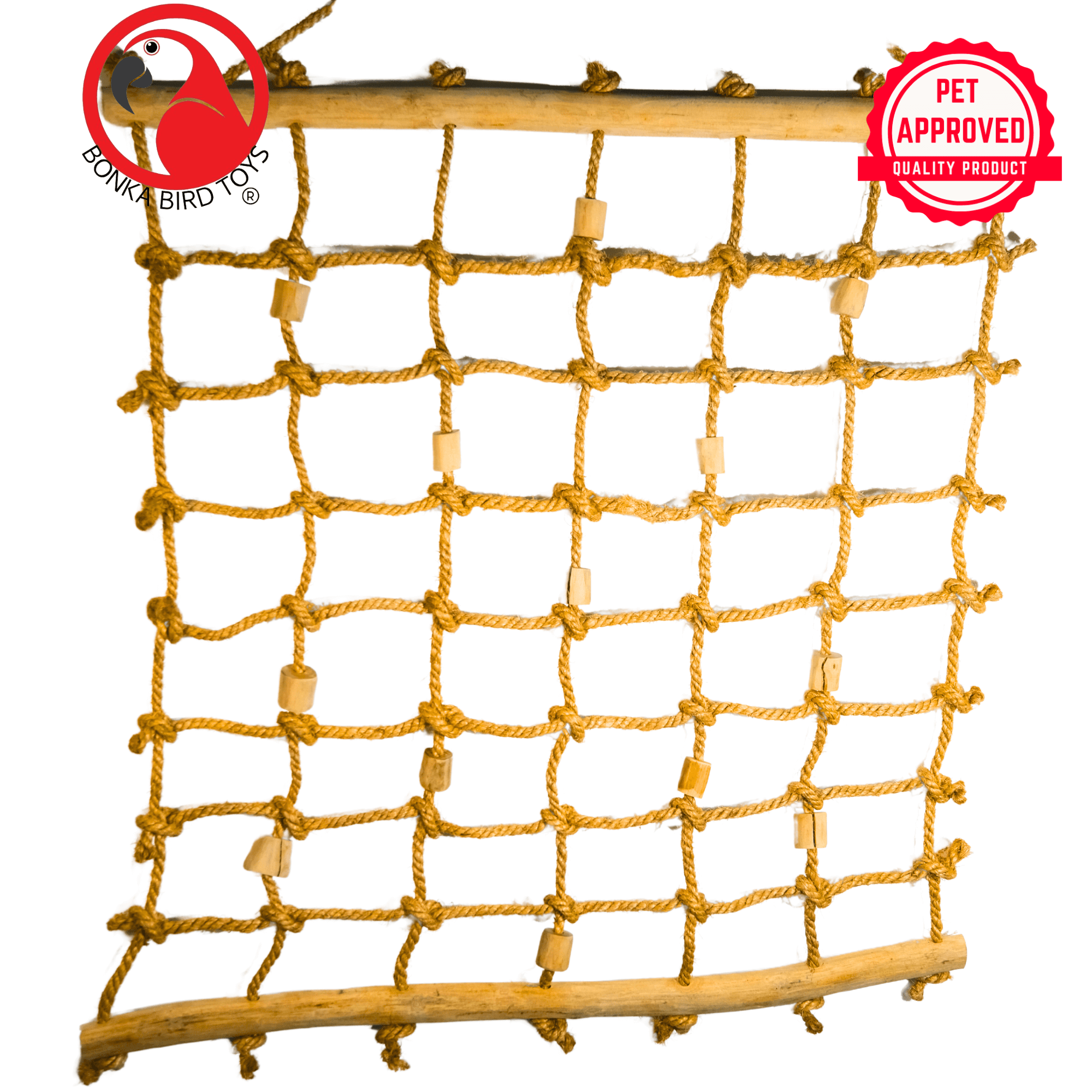2657 Huge Hemp Java Cargo Net - Bonka Bird Toys
