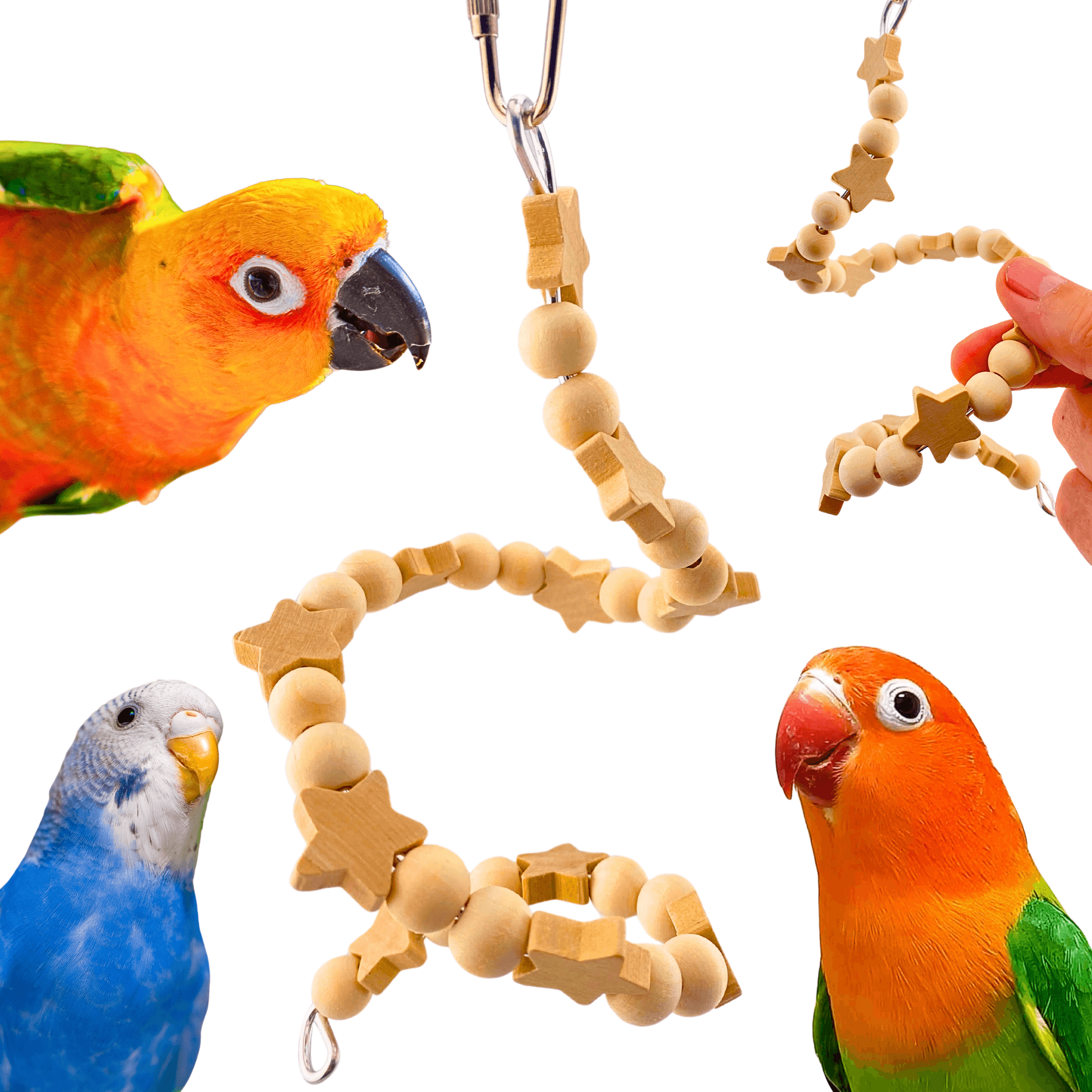 1191 Natural Starry Spiral - Bonka Bird Toys