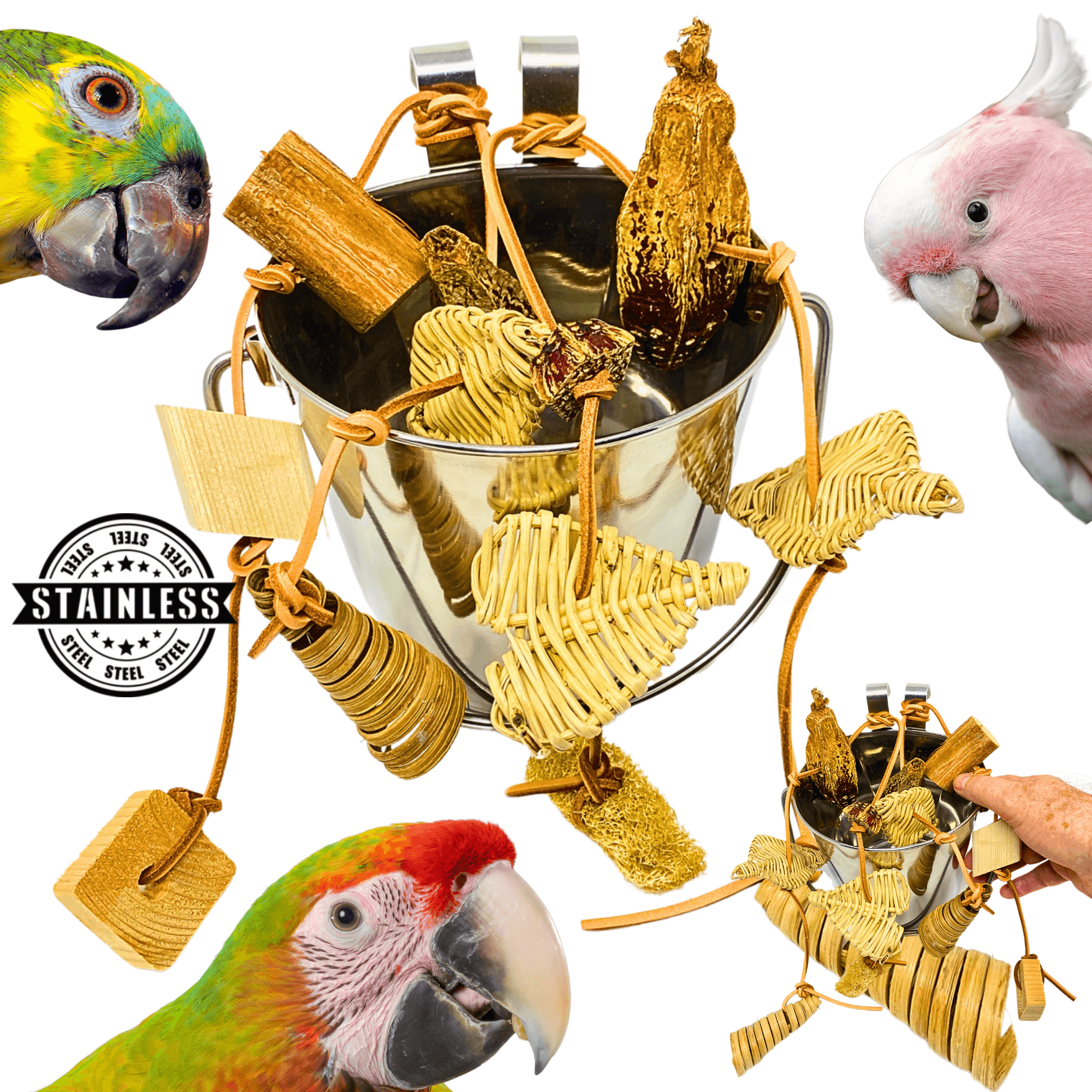 2740 Foraging Fun Bucket - Bonka Bird Toys