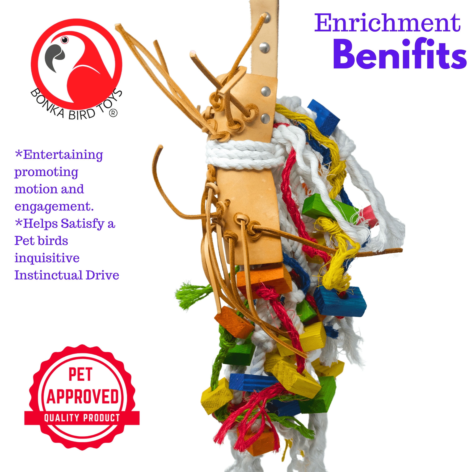 2630 Medium Leather Side Saddle - Bonka Bird Toys