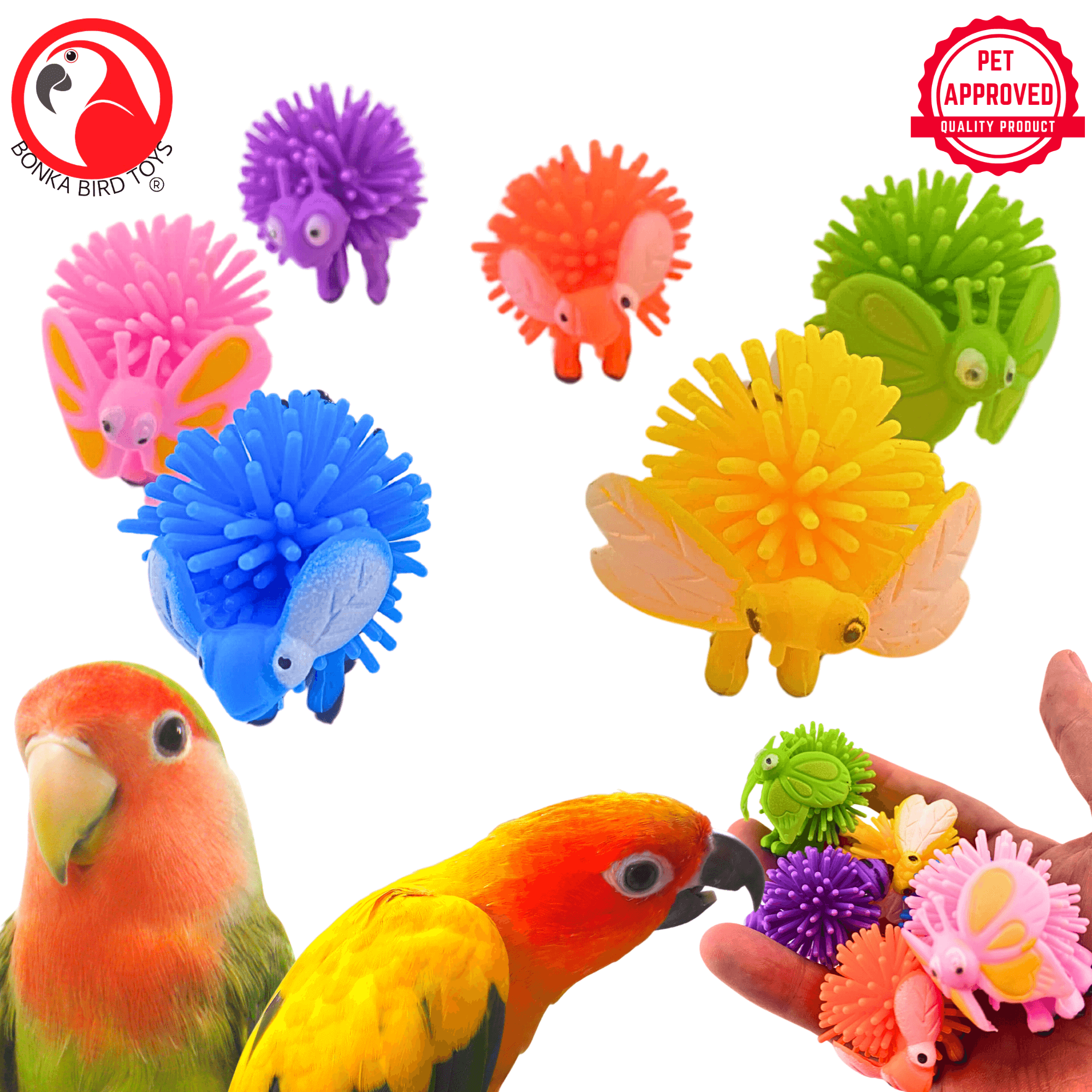 3183 Pk6 Spike Bugs - Bonka Bird Toys
