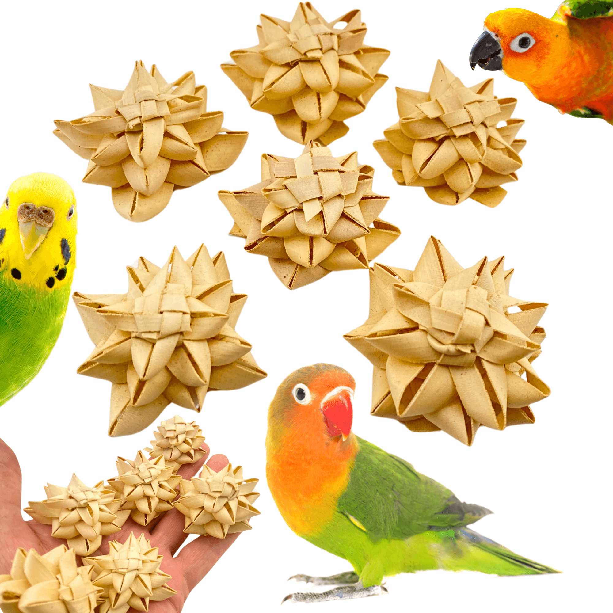 3373 Pk6 Small Palm Flower - Bonka Bird Toys