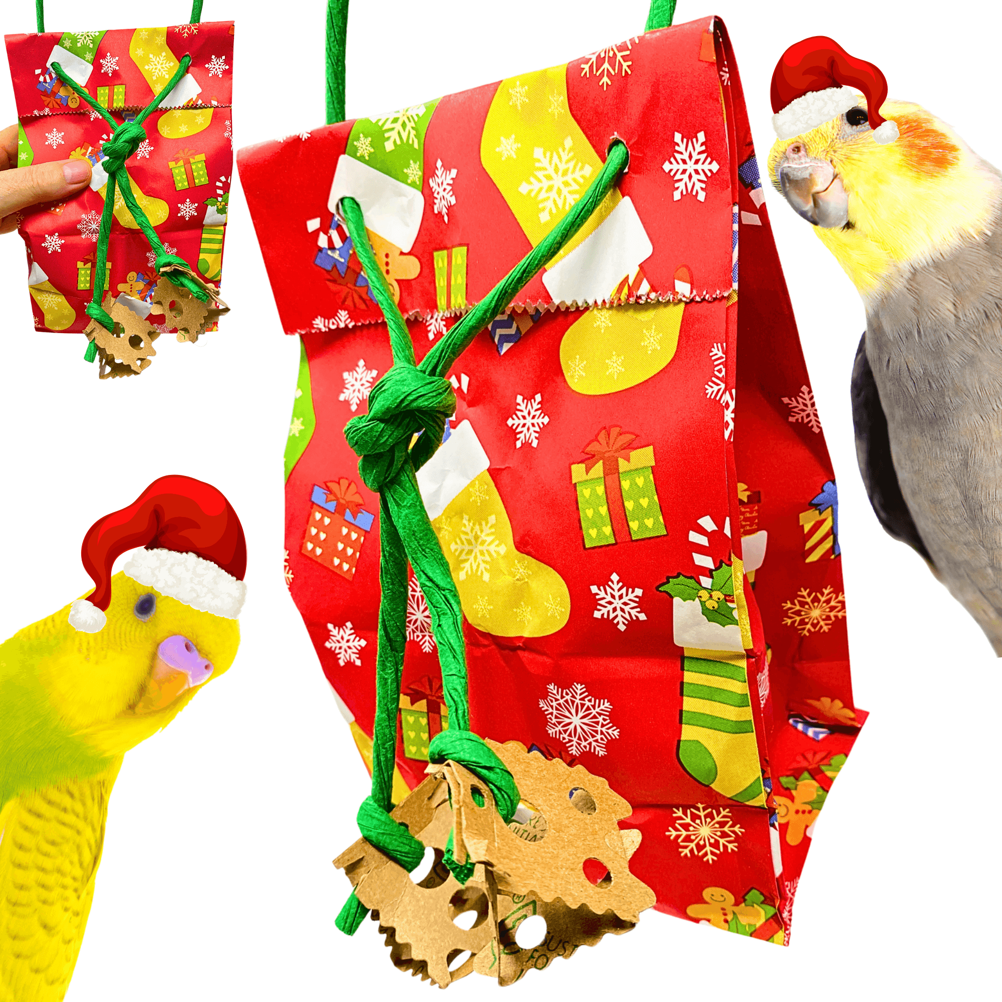 2753 Christmas Stocking Treat Bag - Bonka Bird Toys