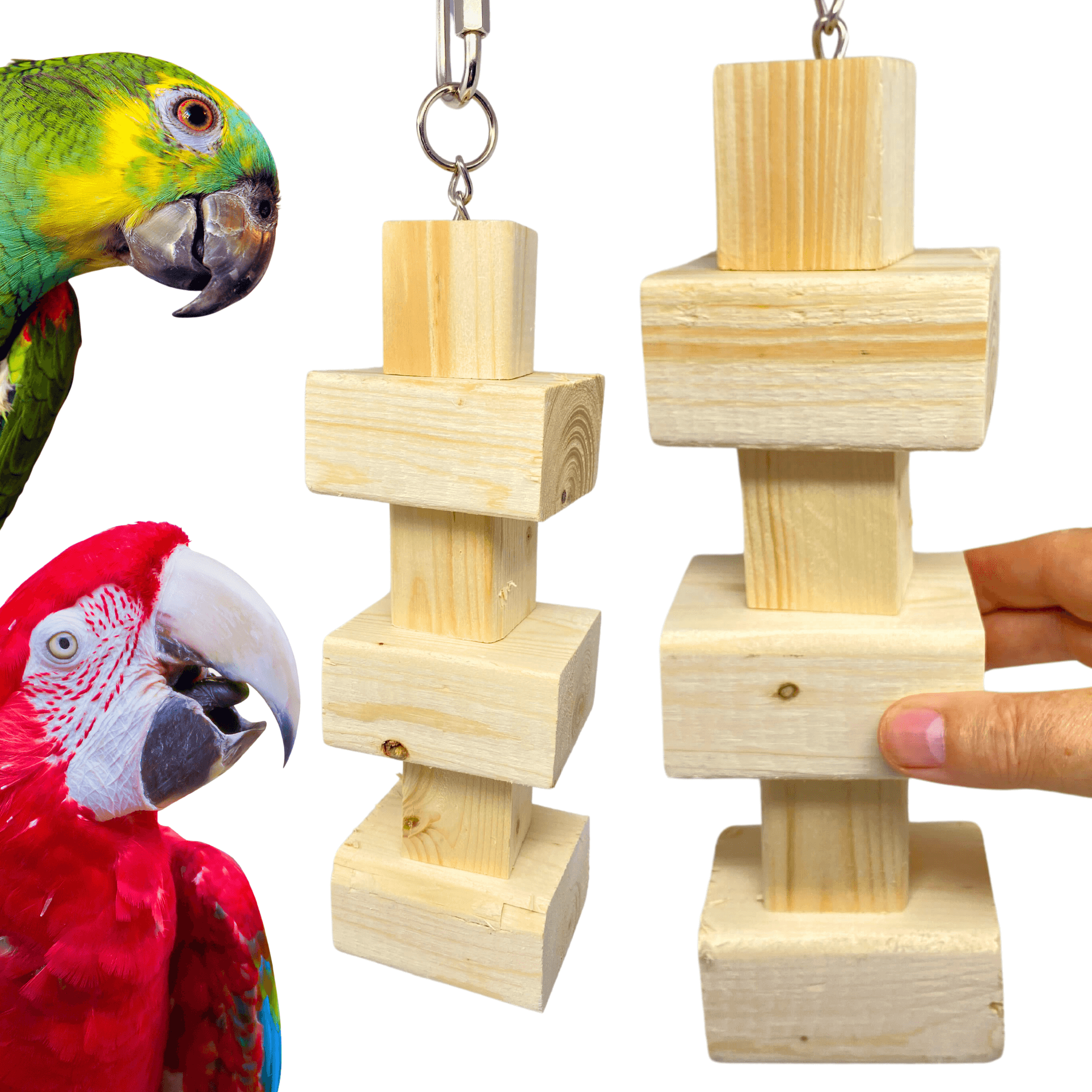 1176 Big Bites Natural Wood Tower - Bonka Bird Toys