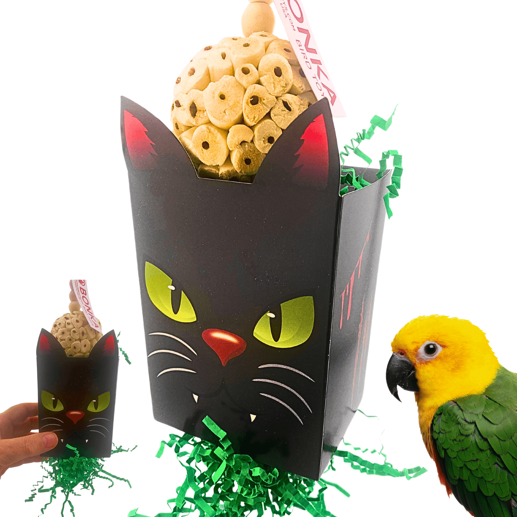 2686 Halloween Spooky Cat Box - Bonka Bird Toys