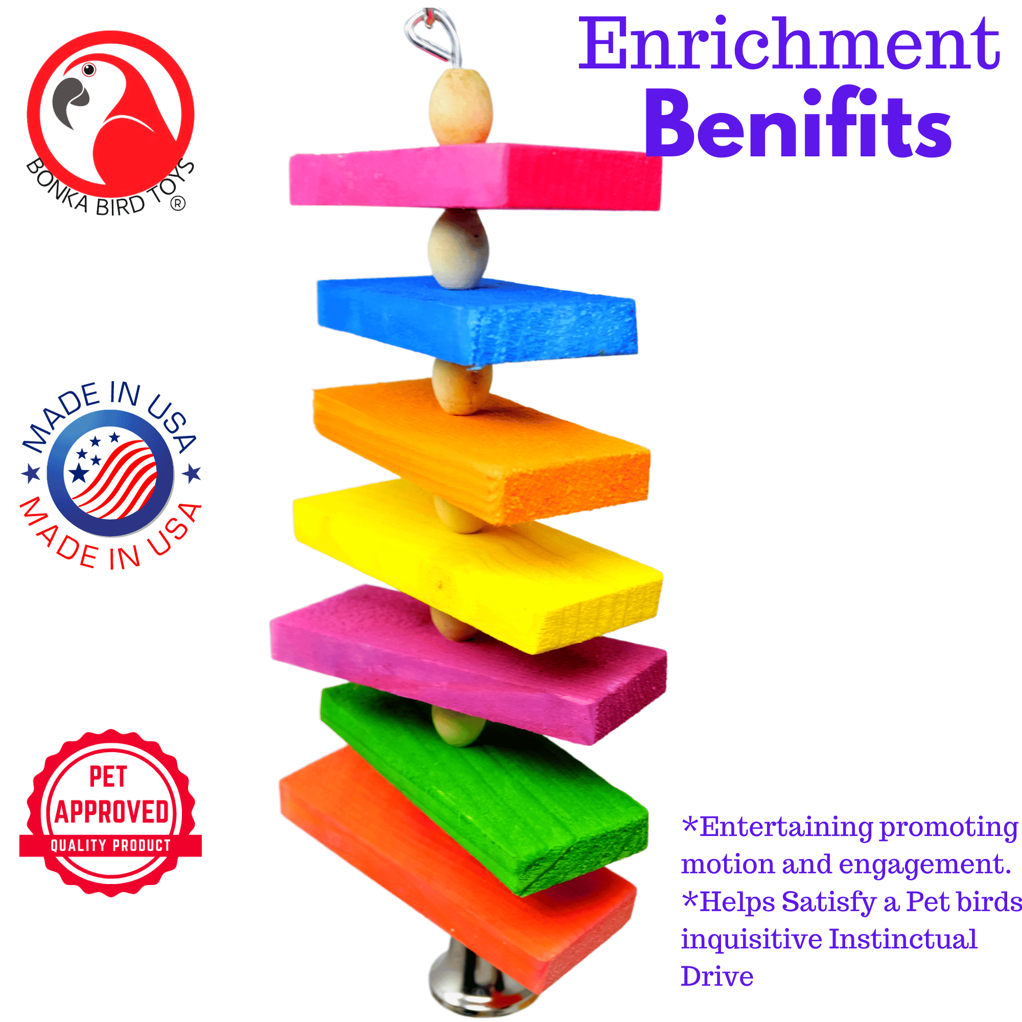 1617 Slat Chewer - Bonka Bird Toys
