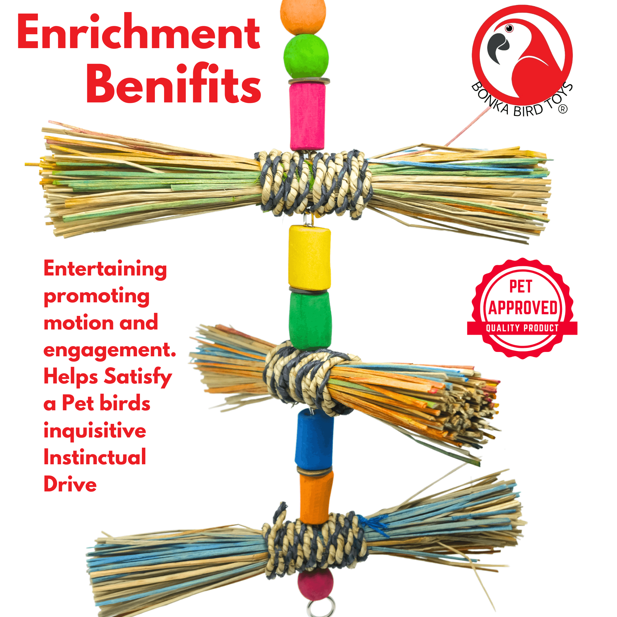 2661 Straw Stepper - Bonka Bird Toys