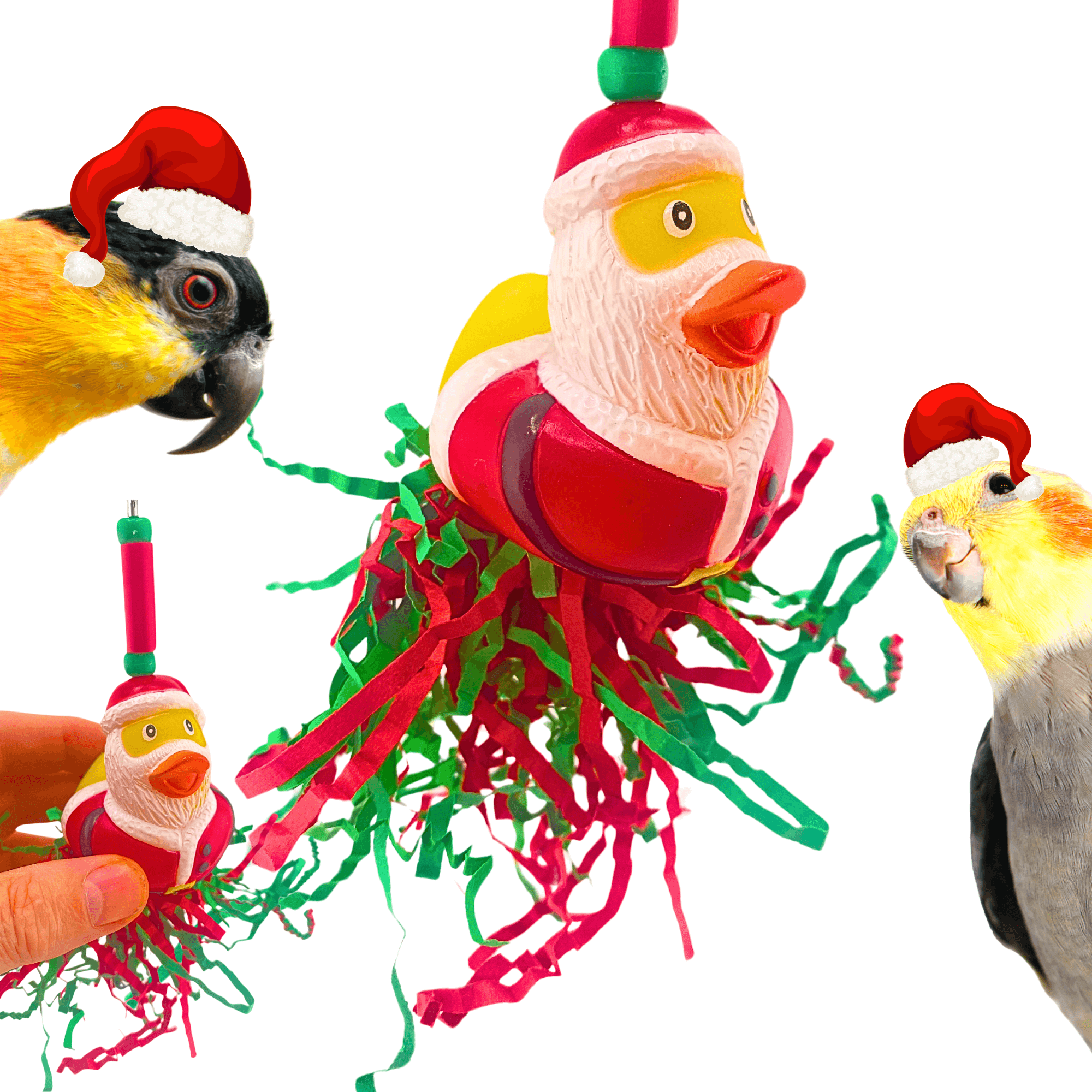 2728 Christmas Santa Duck - Bonka Bird Toys