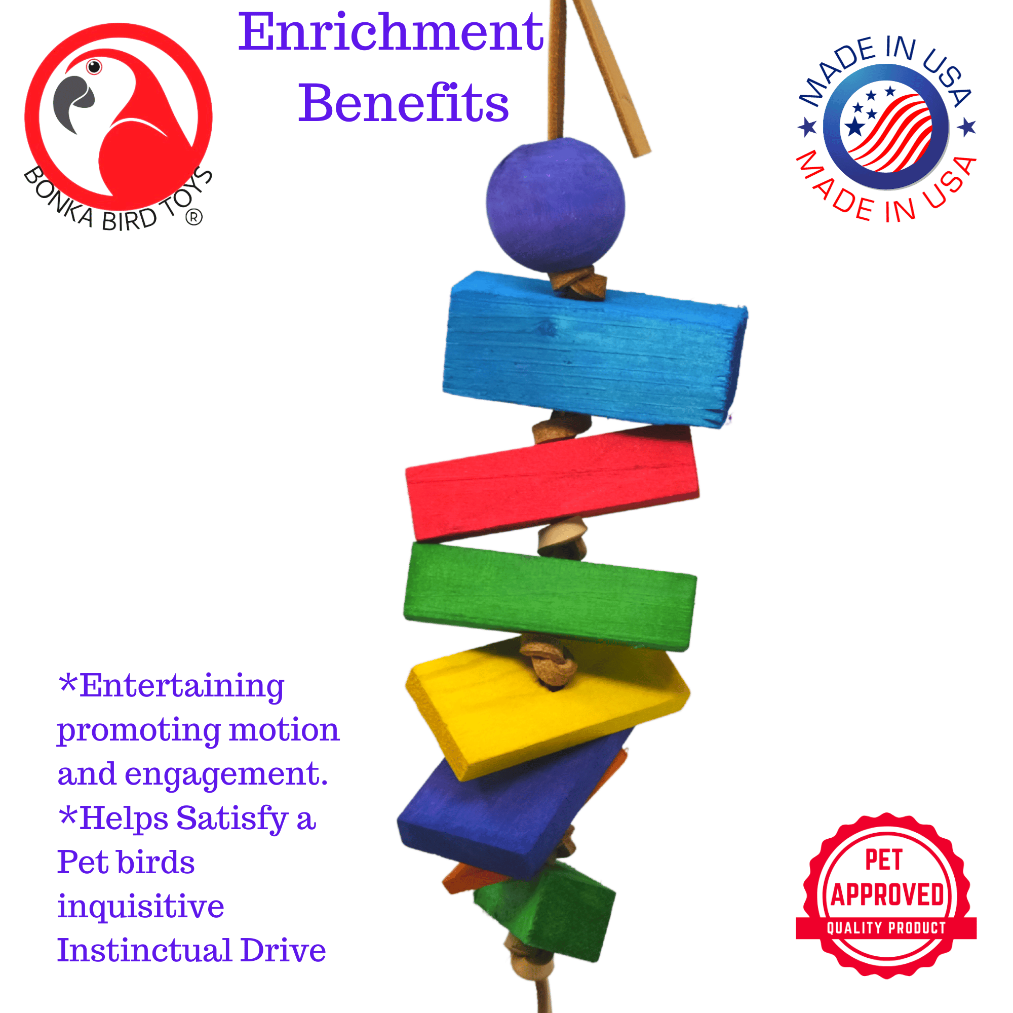 2562 Knotty Block - Bonka Bird Toys