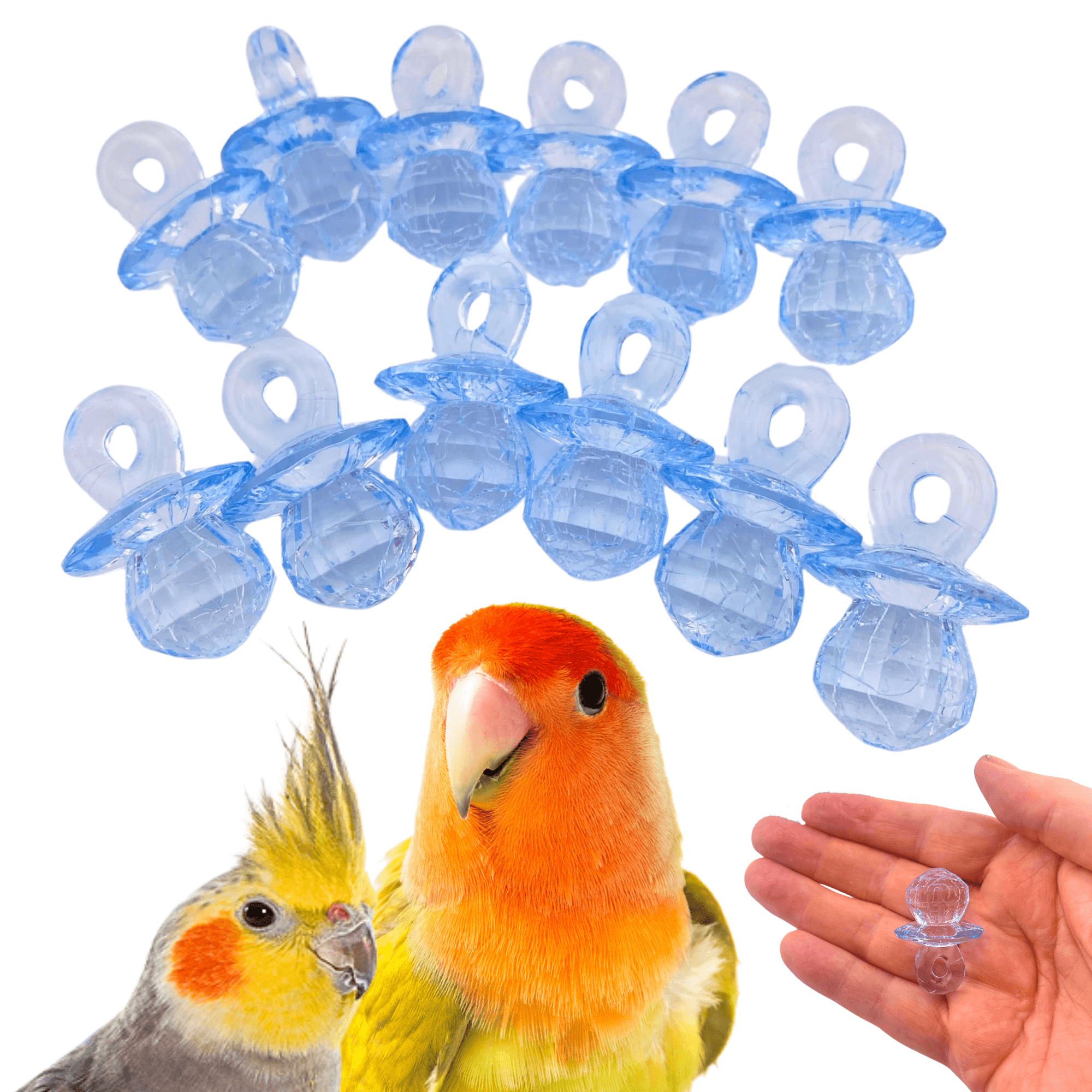 Crystal Cut Pk12 Pacifiers - Bonka Bird Toys