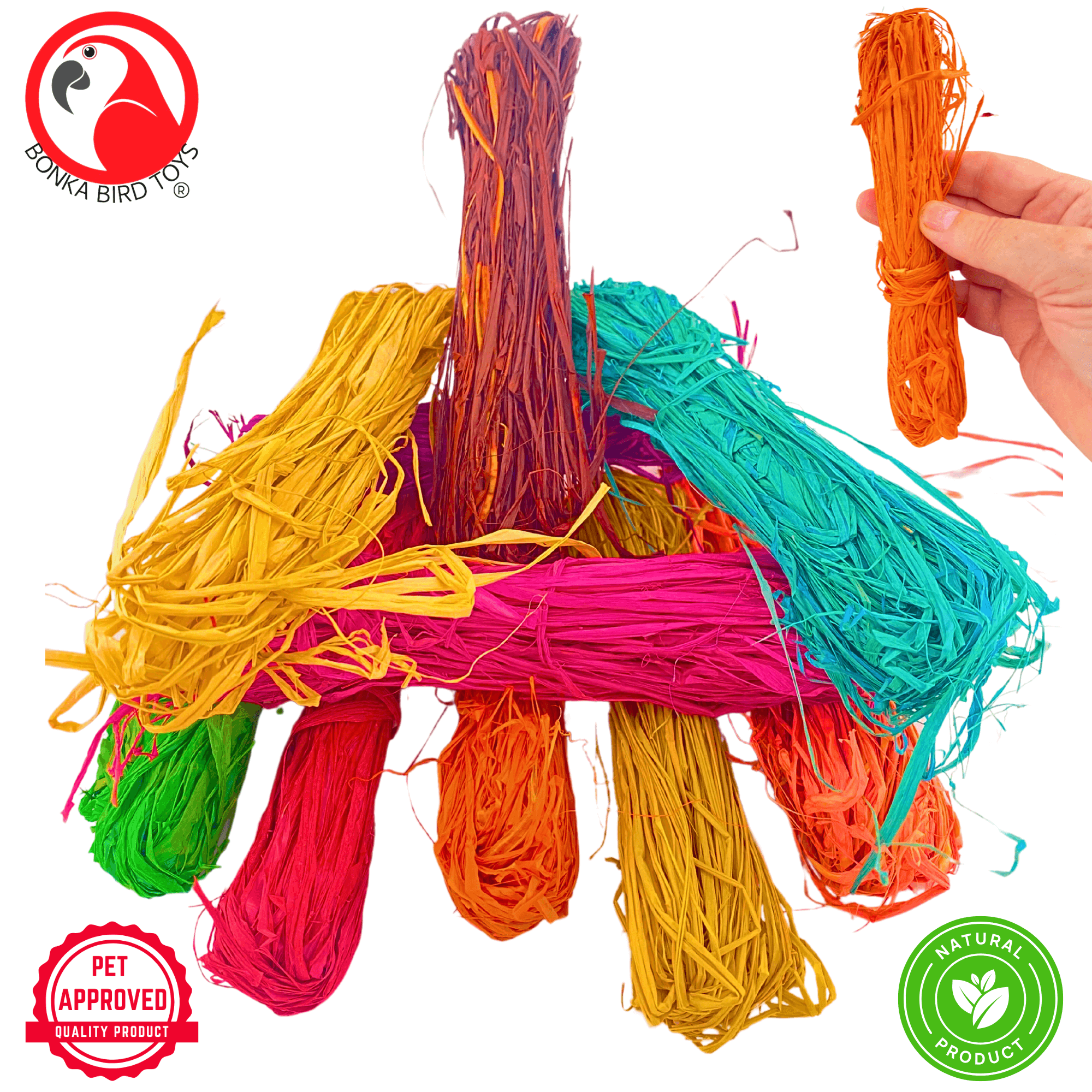 1153 Pk1 Raffia Bundle - Bonka Bird Toys