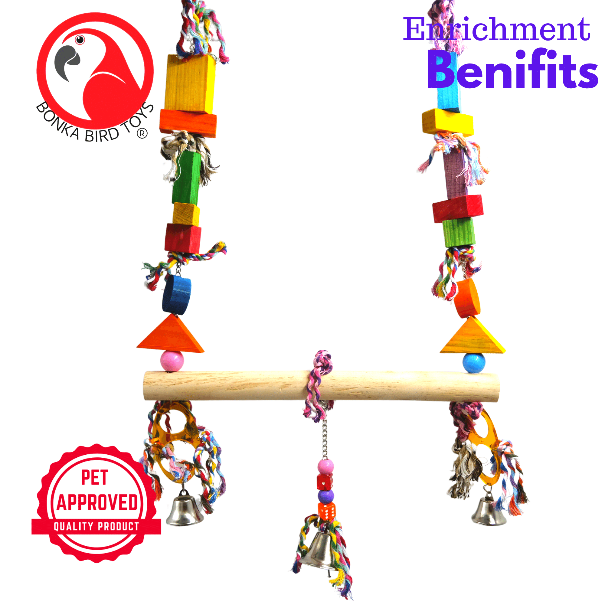 2160 Medium Spindle Swing - Bonka Bird Toys