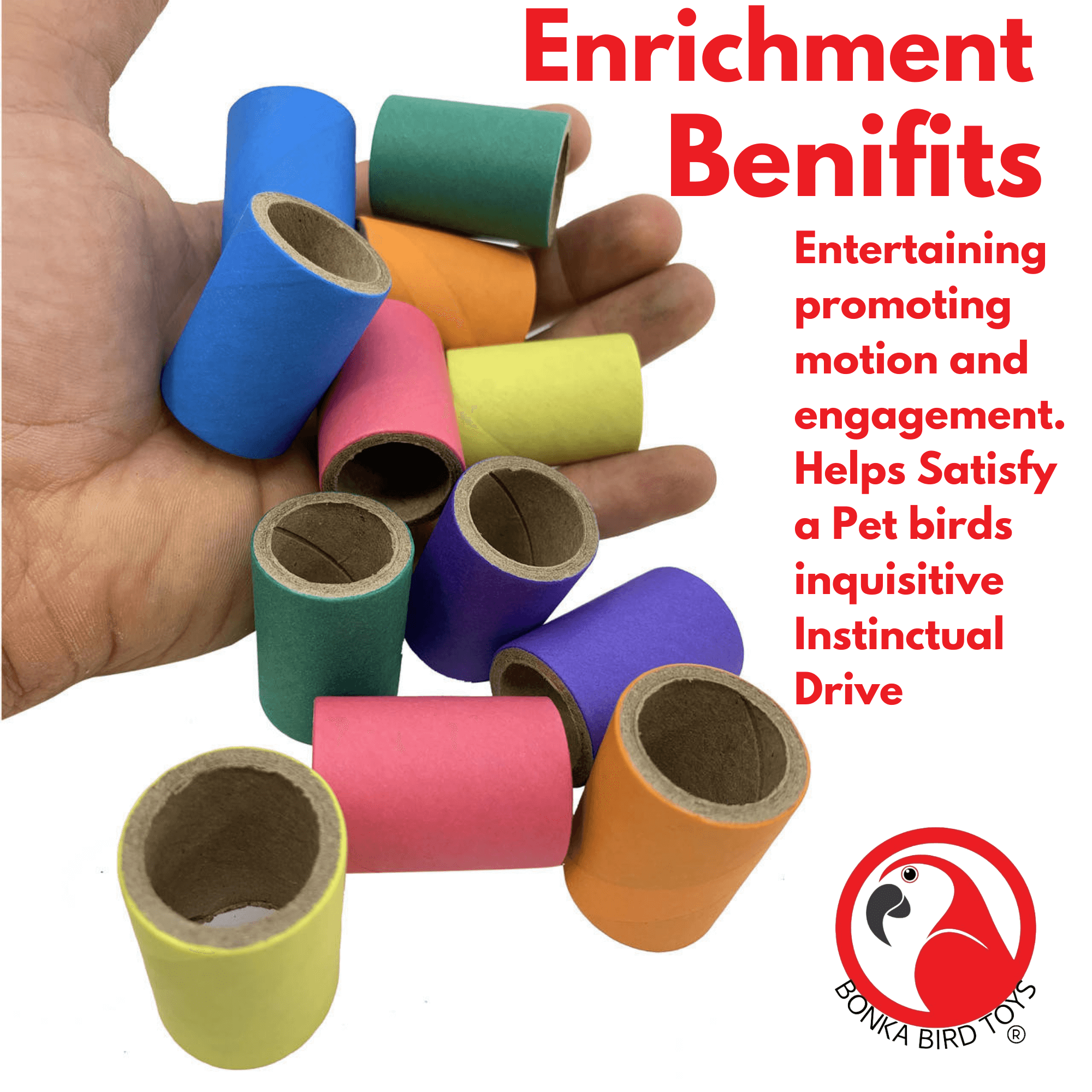 2108 Pk12 1-Inch Tube Bagels - Bonka Bird Toys