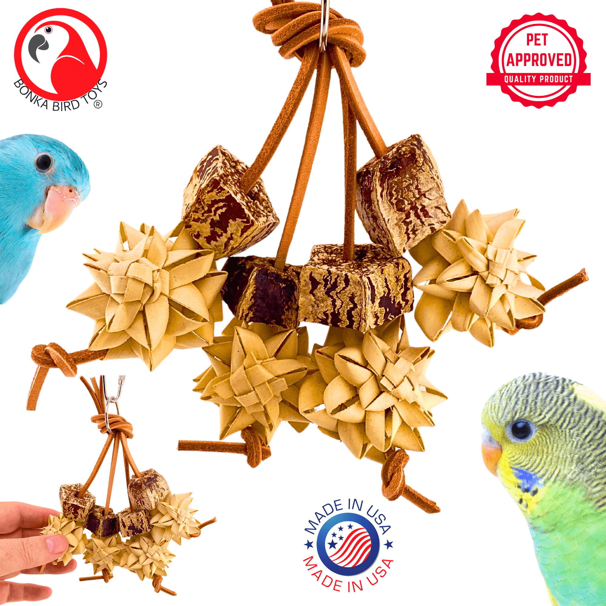 1056 Palm & Pod Forage Cluster - Bonka Bird Toys