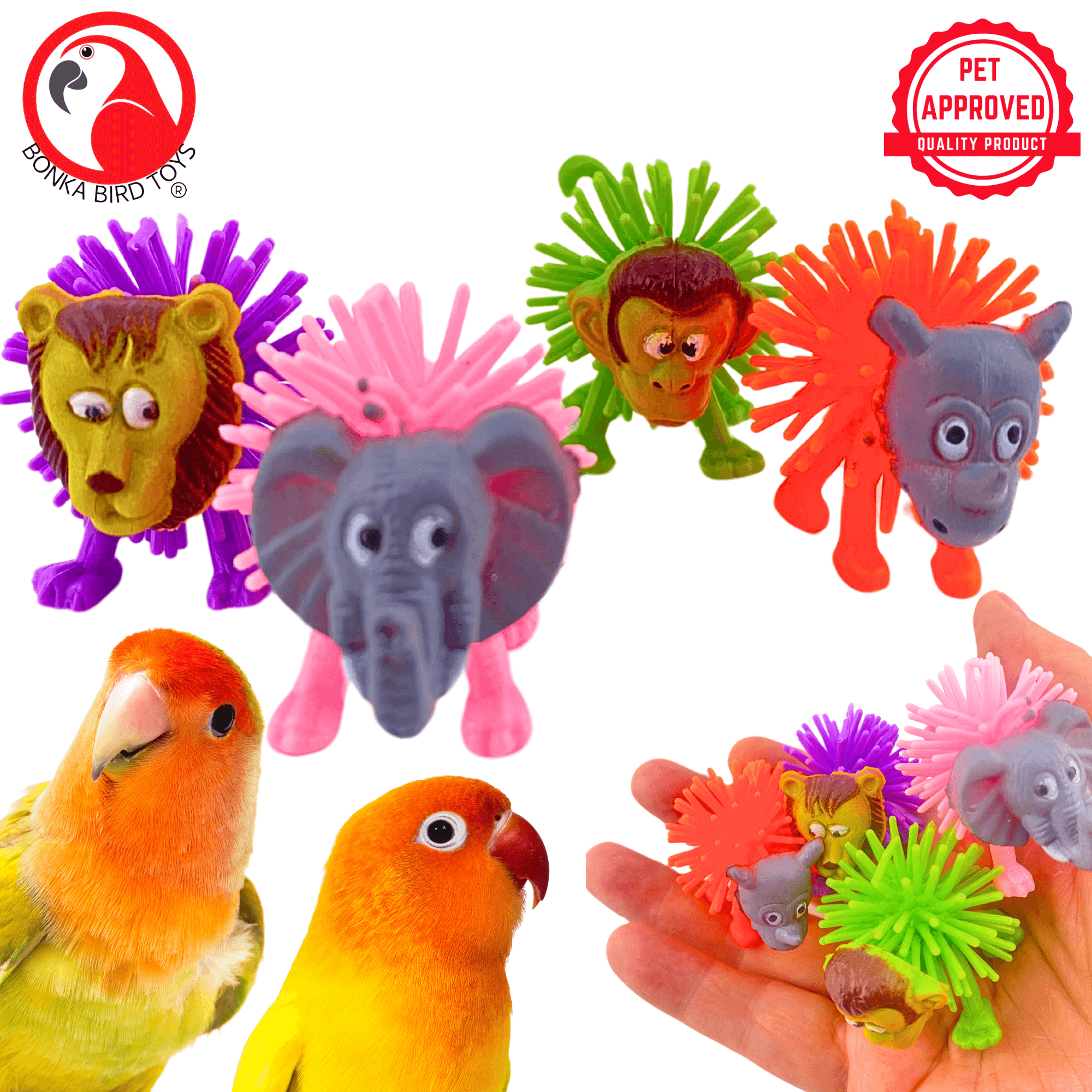 1444 Pk4 Animal Safari - Bonka Bird Toys