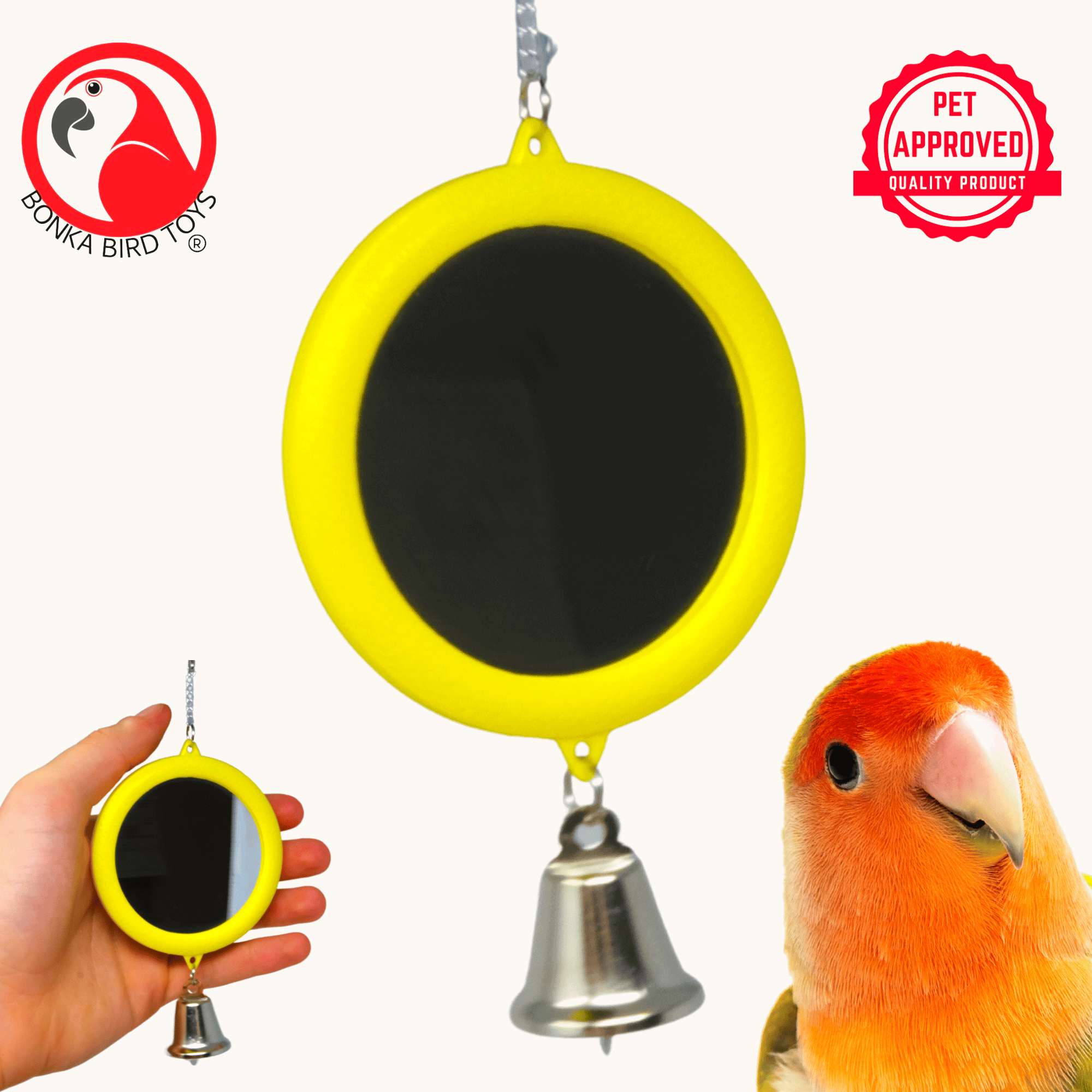 36415 Medium Round Mirror BOGO BUNDLE BUY ONE GET ONE FREE! - Bonka Bird Toys