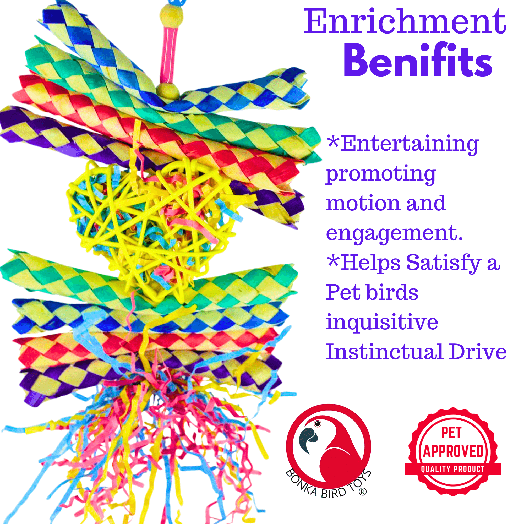 1730 Foraging Heart - Bonka Bird Toys