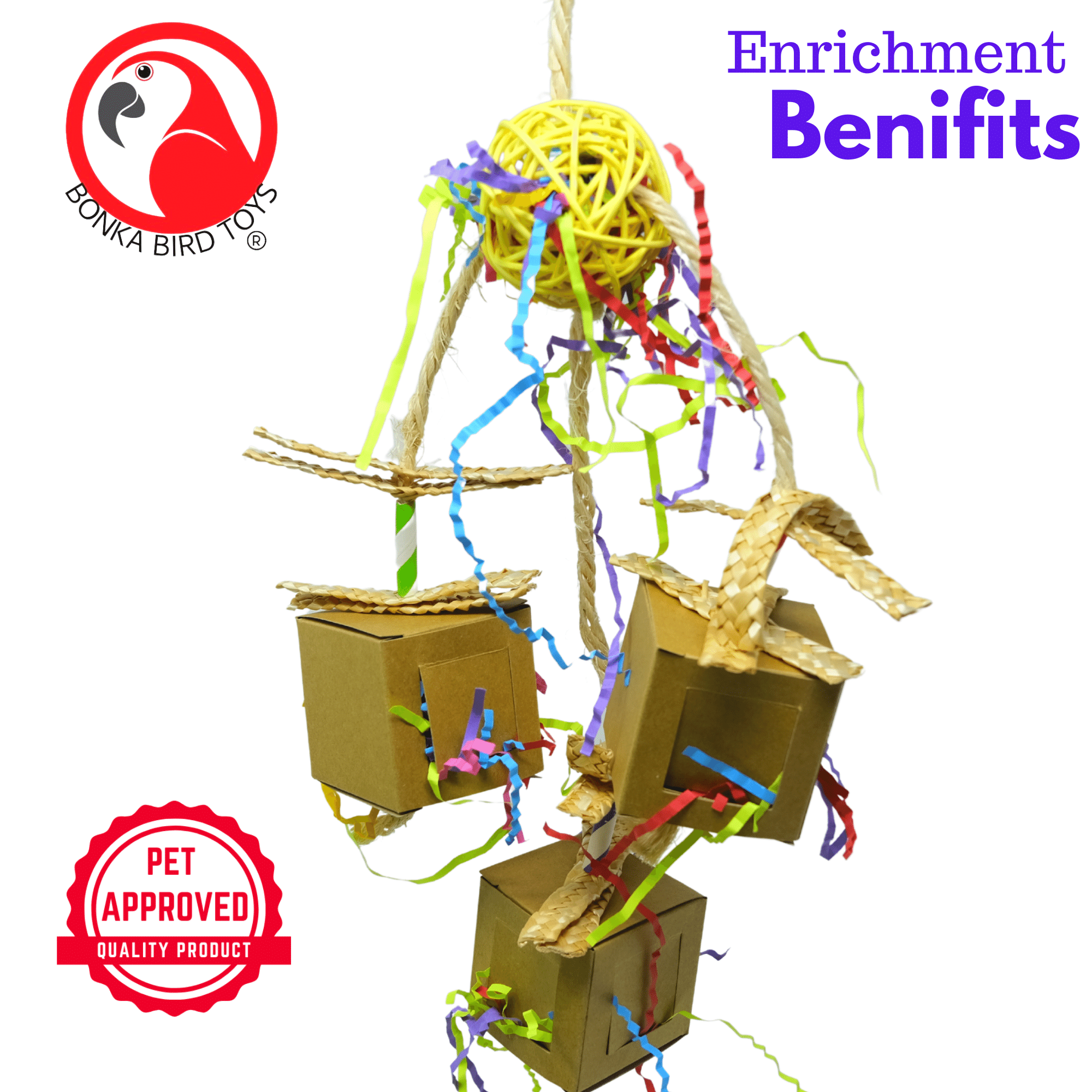 2635 Peekaboo Trio - Bonka Bird Toys