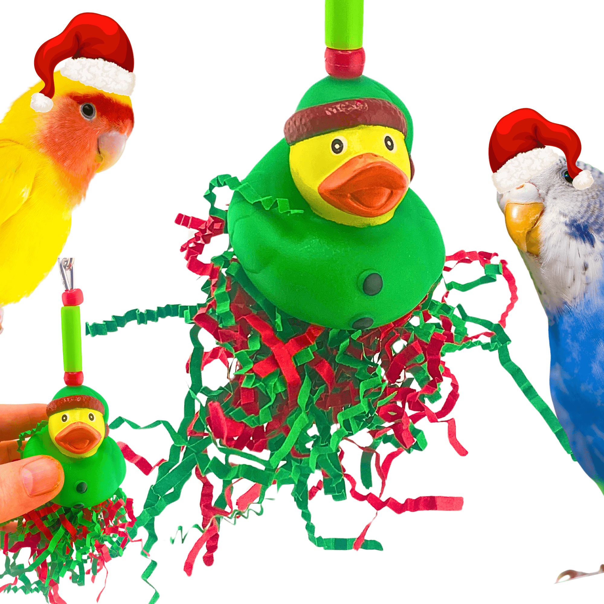 2726 Christmas Elf Duck - Bonka Bird Toys
