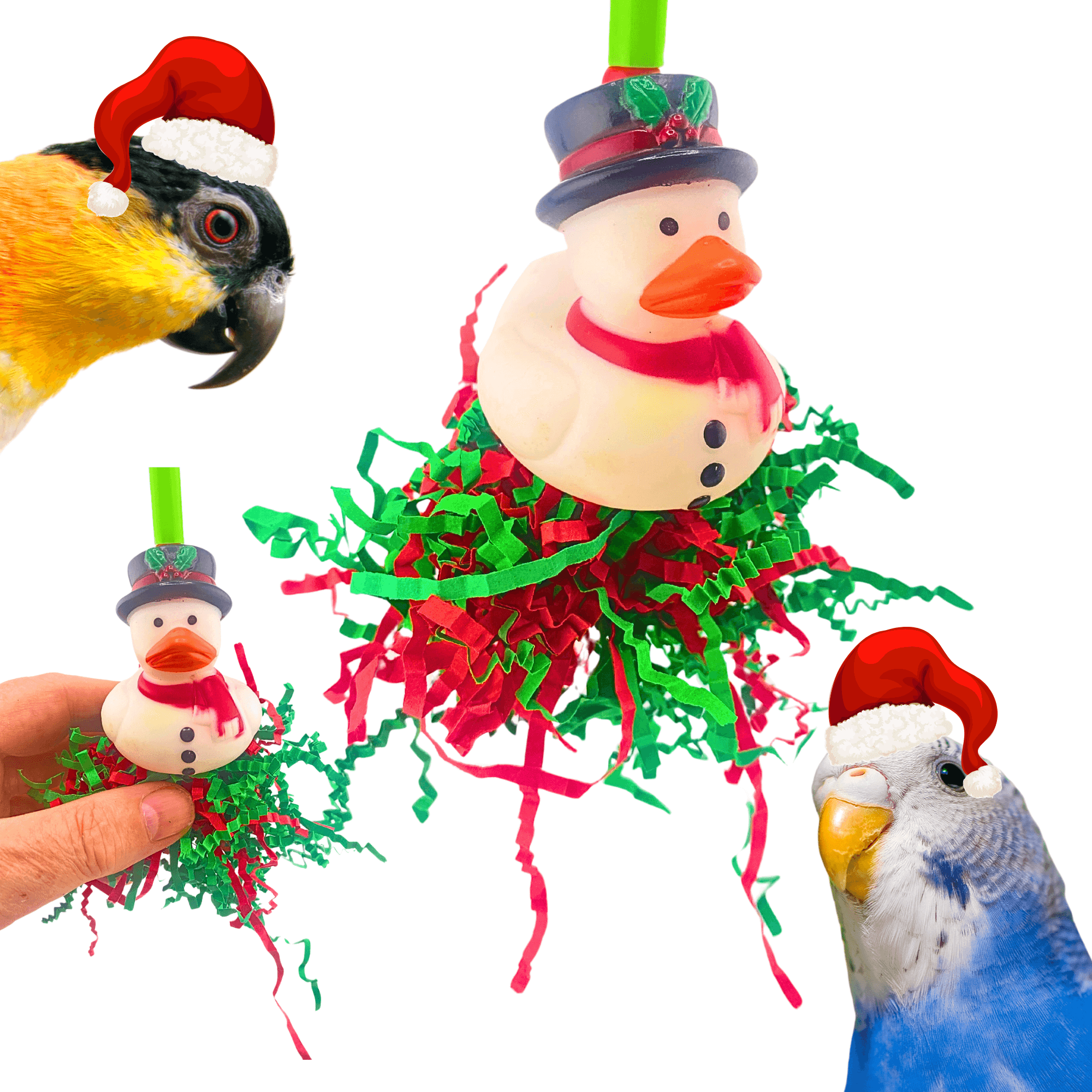 2730 Christmas Snowman Duck - Bonka Bird Toys