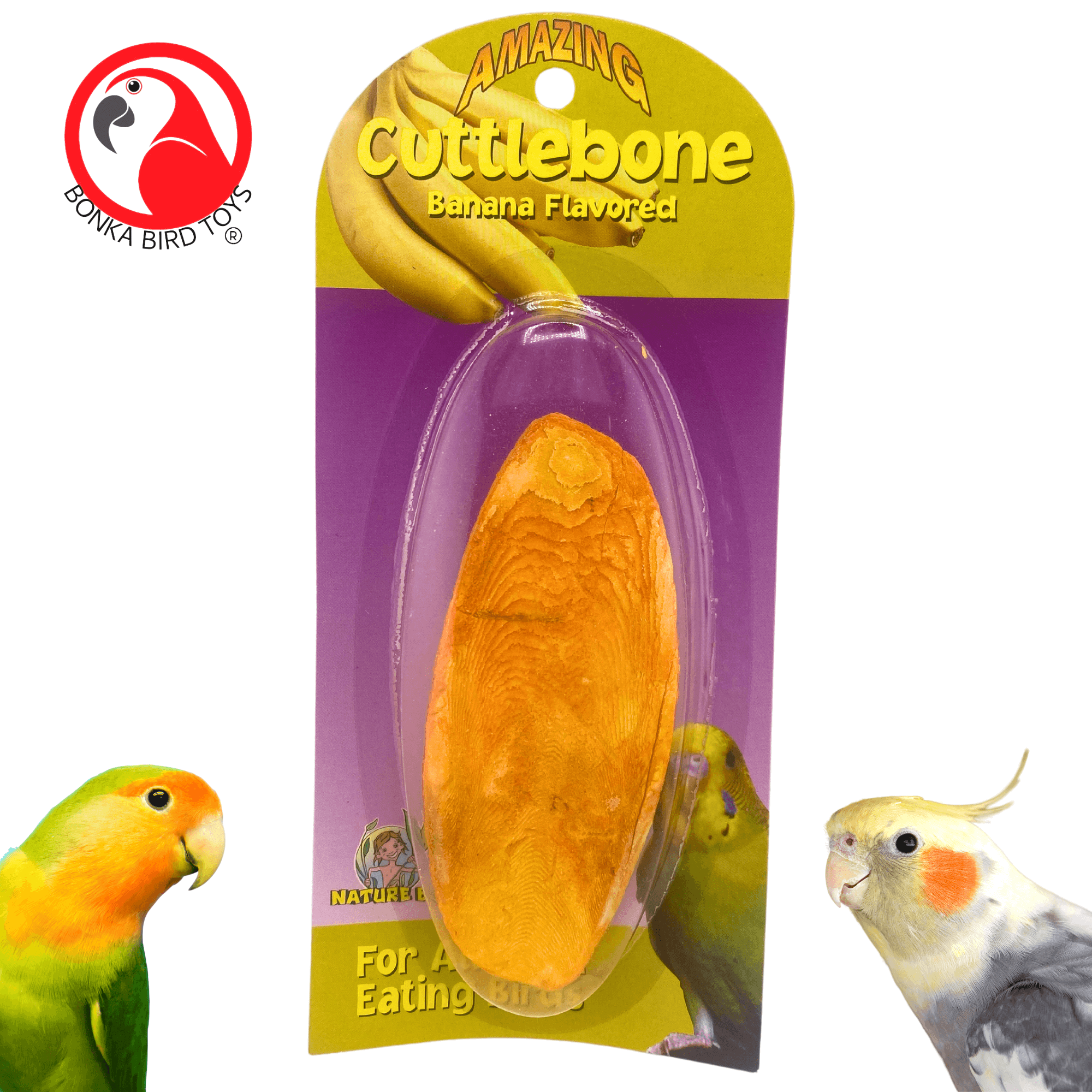 30006 Medium Cuttlebone Banana Flavor - Bonka Bird Toys