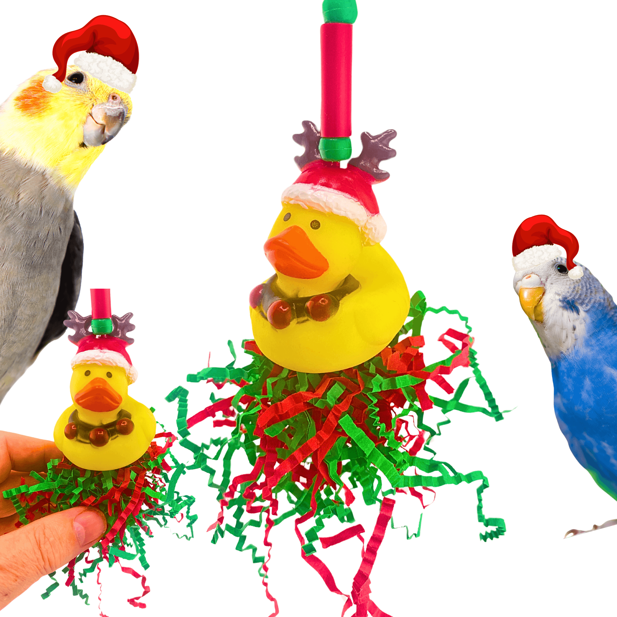 2729 Christmas Reindeer Duck - Bonka Bird Toys