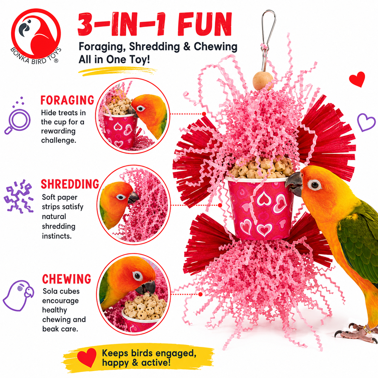 2775 Small Sola Love - Bonka Bird Toys