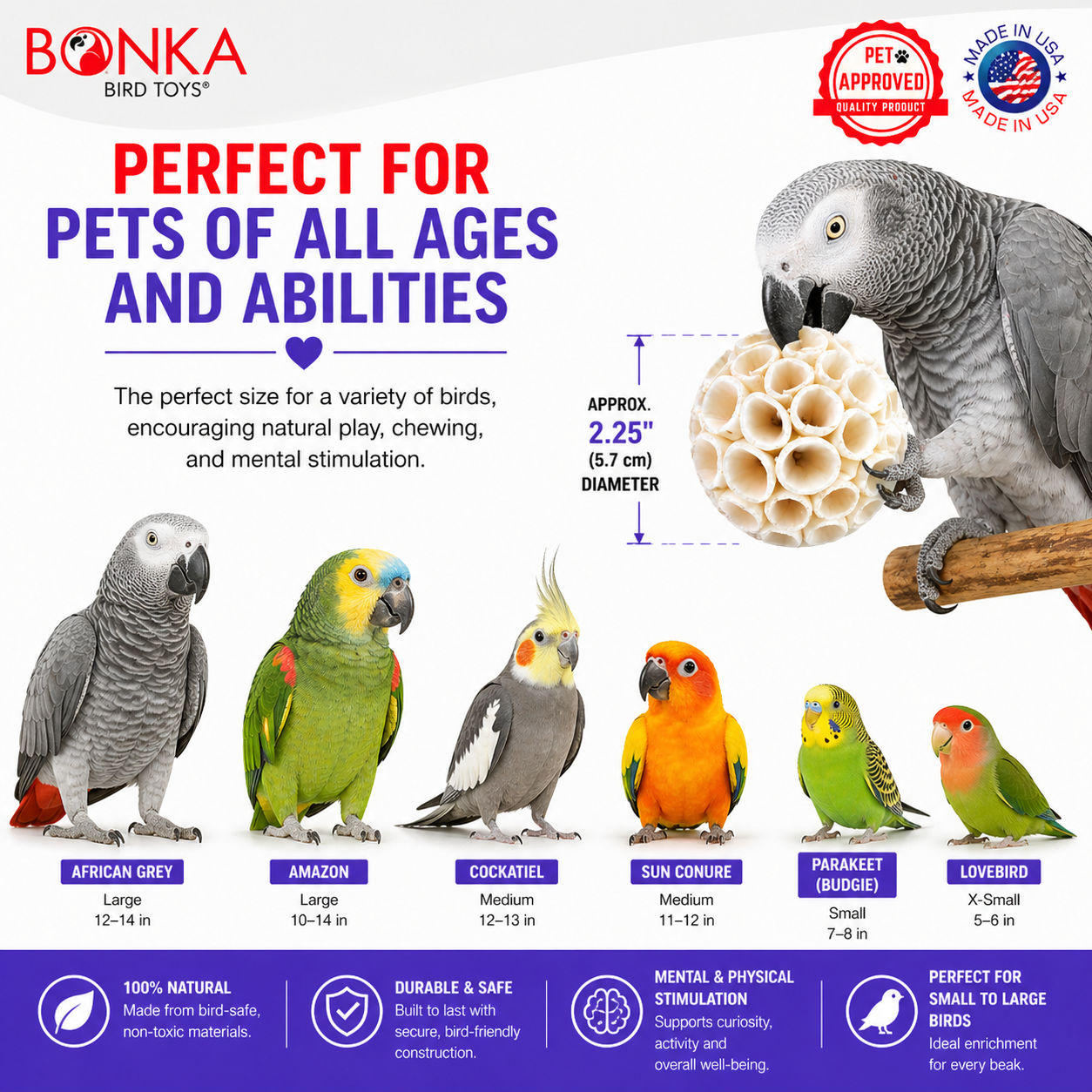 Sola Crepe Balls - Bonka Bird Toys