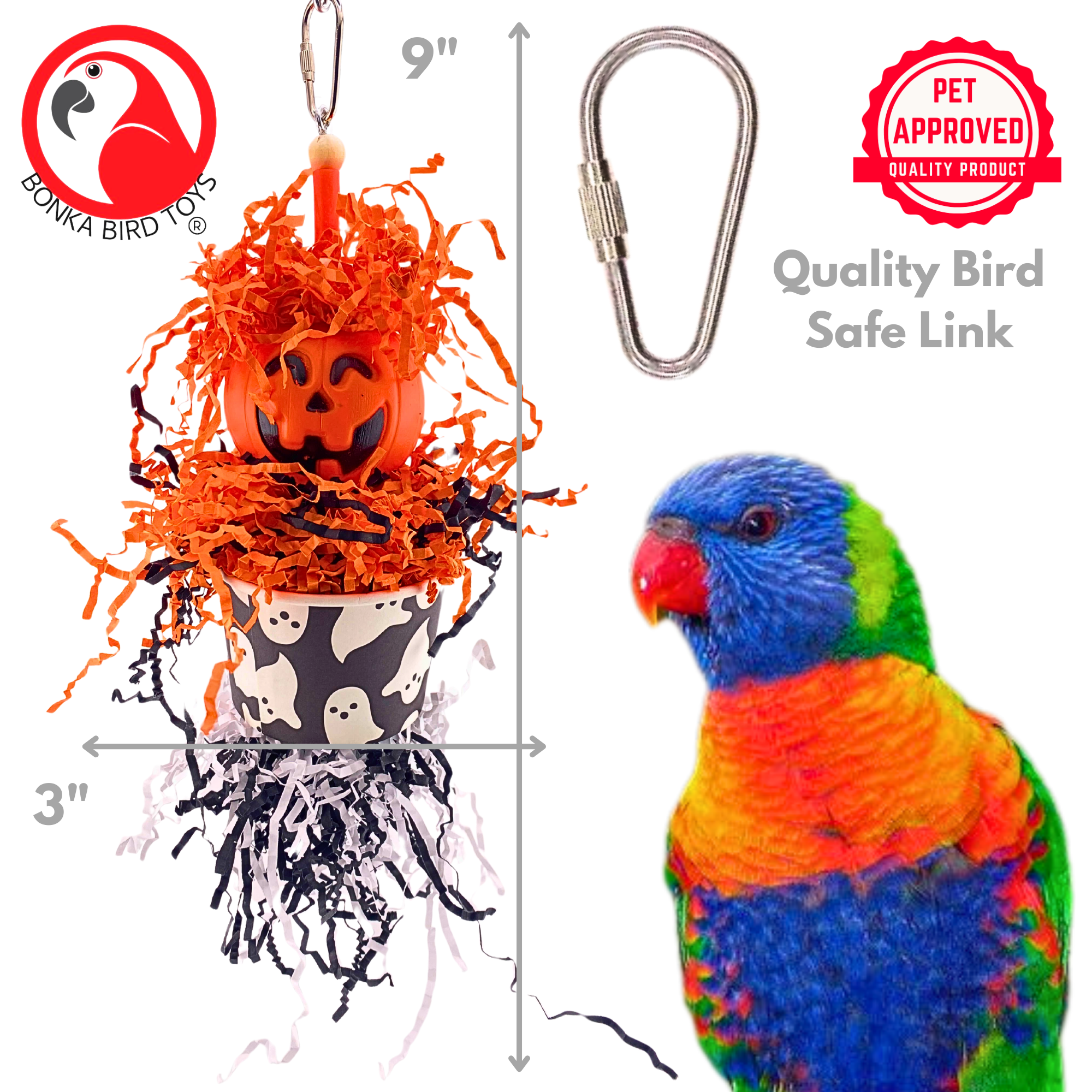 992 Pumpkin Ghost Party - Bonka Bird Toys