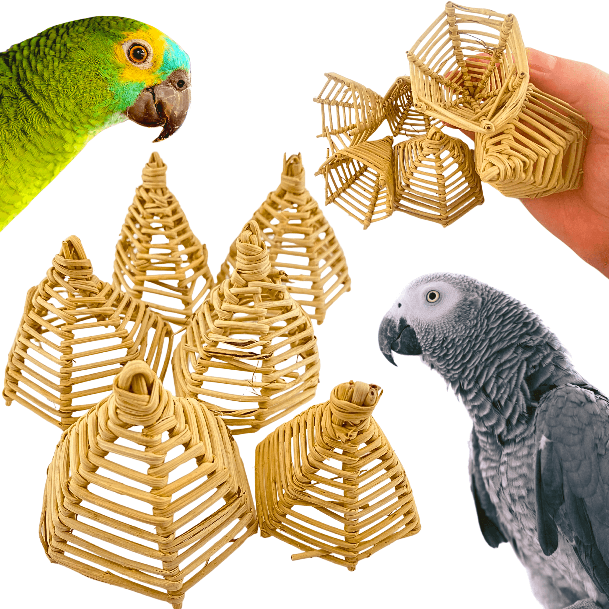 3342 Pk6 Vine Caps - Bonka Bird Toys