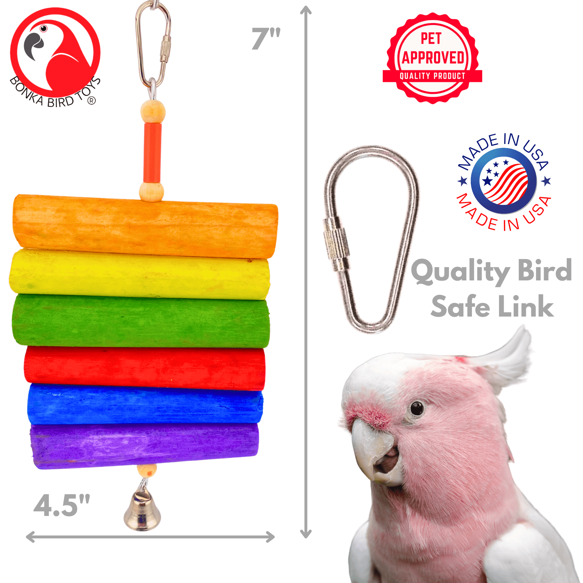 2036 Rainbow Sola - Bonka Bird Toys