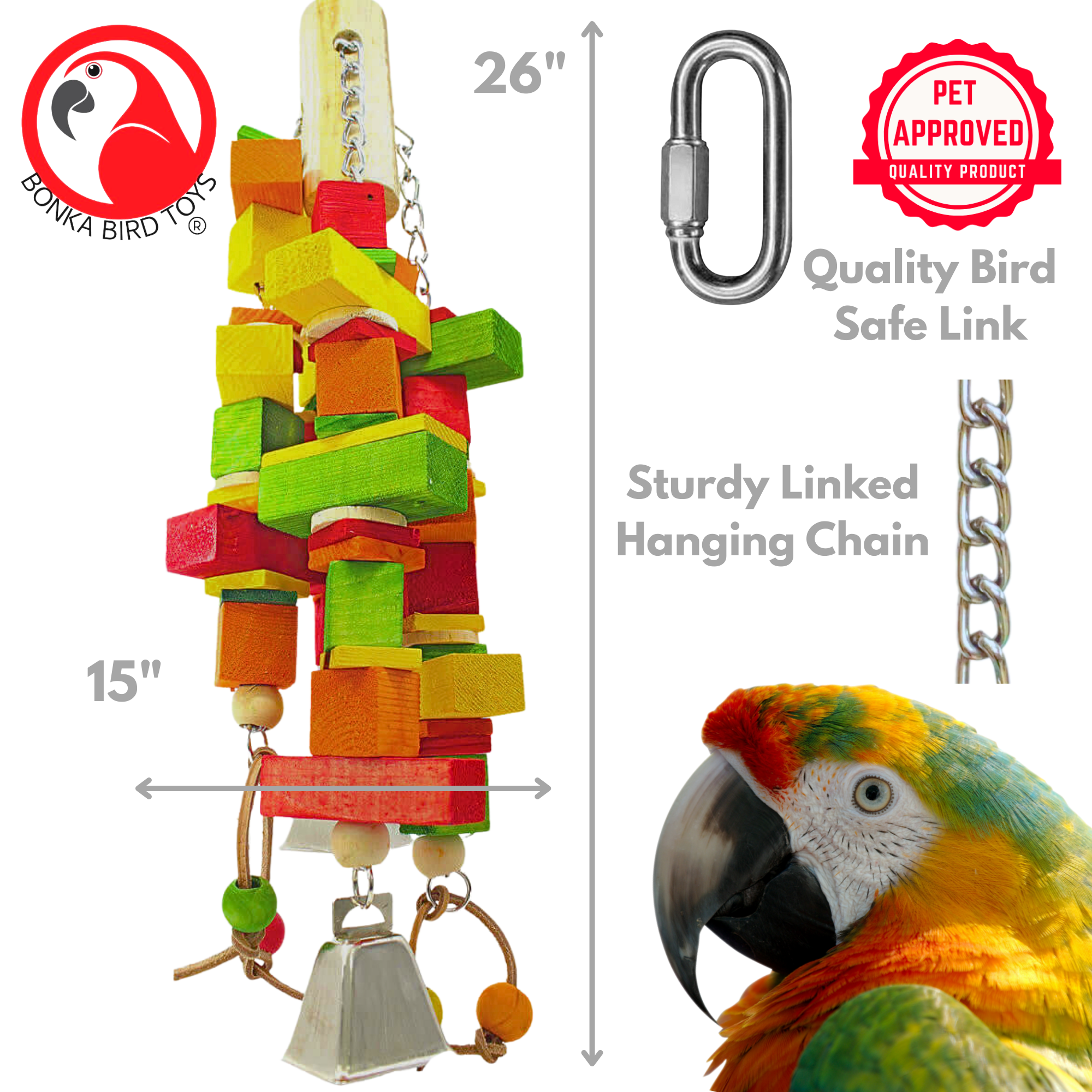 1131 Giant oblong chew - Bonka Bird Toys