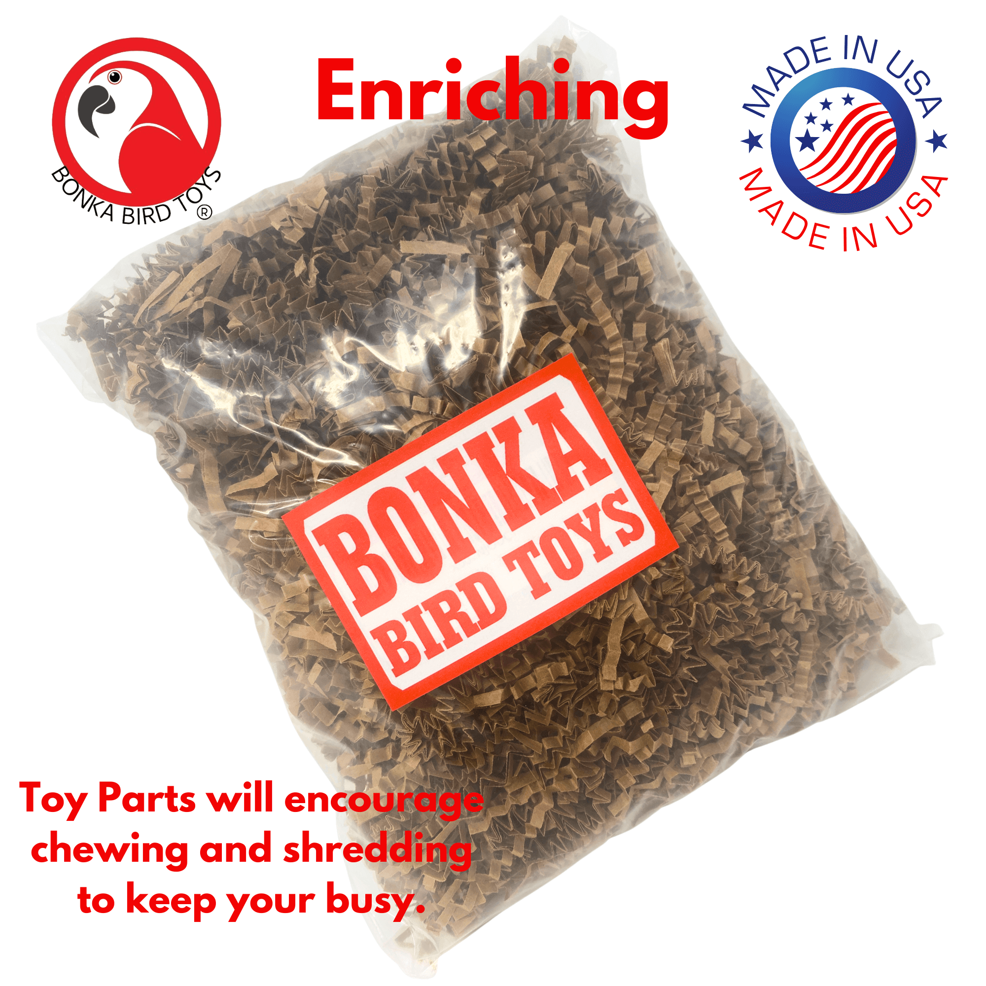 1574 Natural Crinkle Paper - Bonka Bird Toys