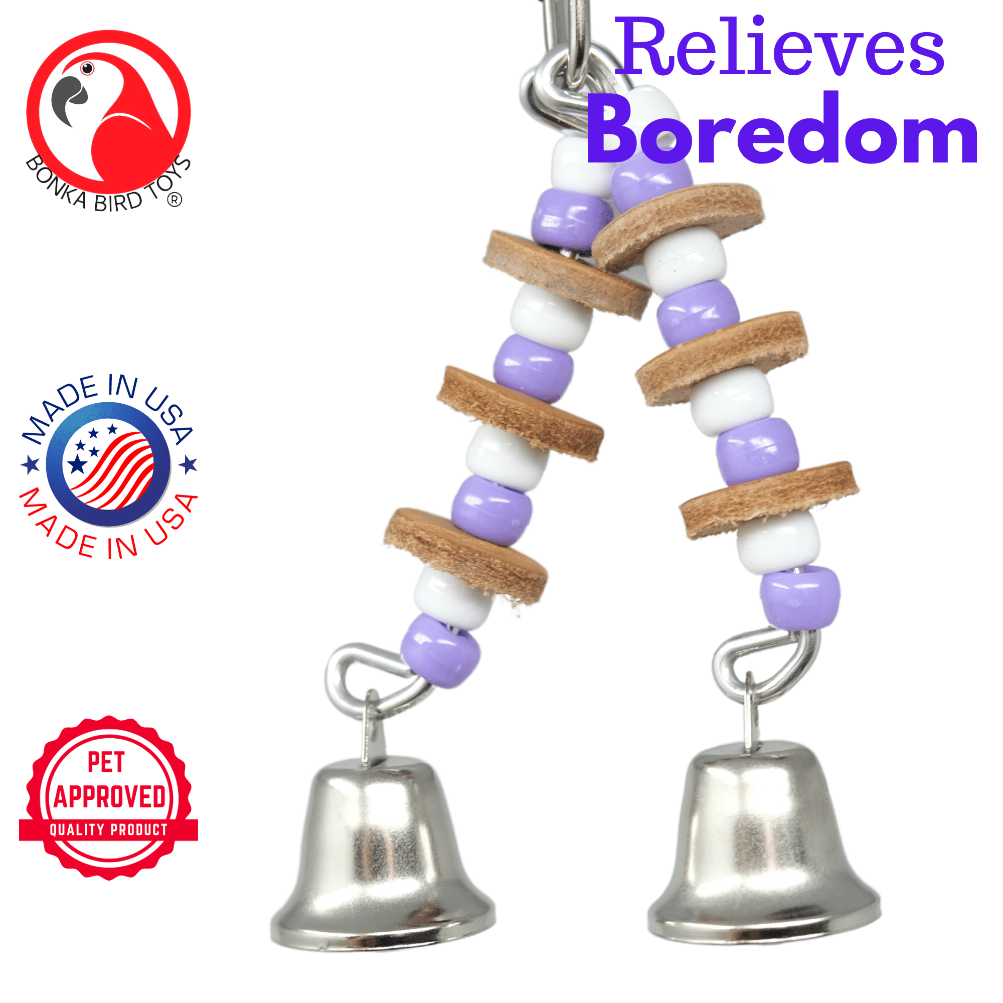 2351 Duo Leather Drop - Bonka Bird Toys