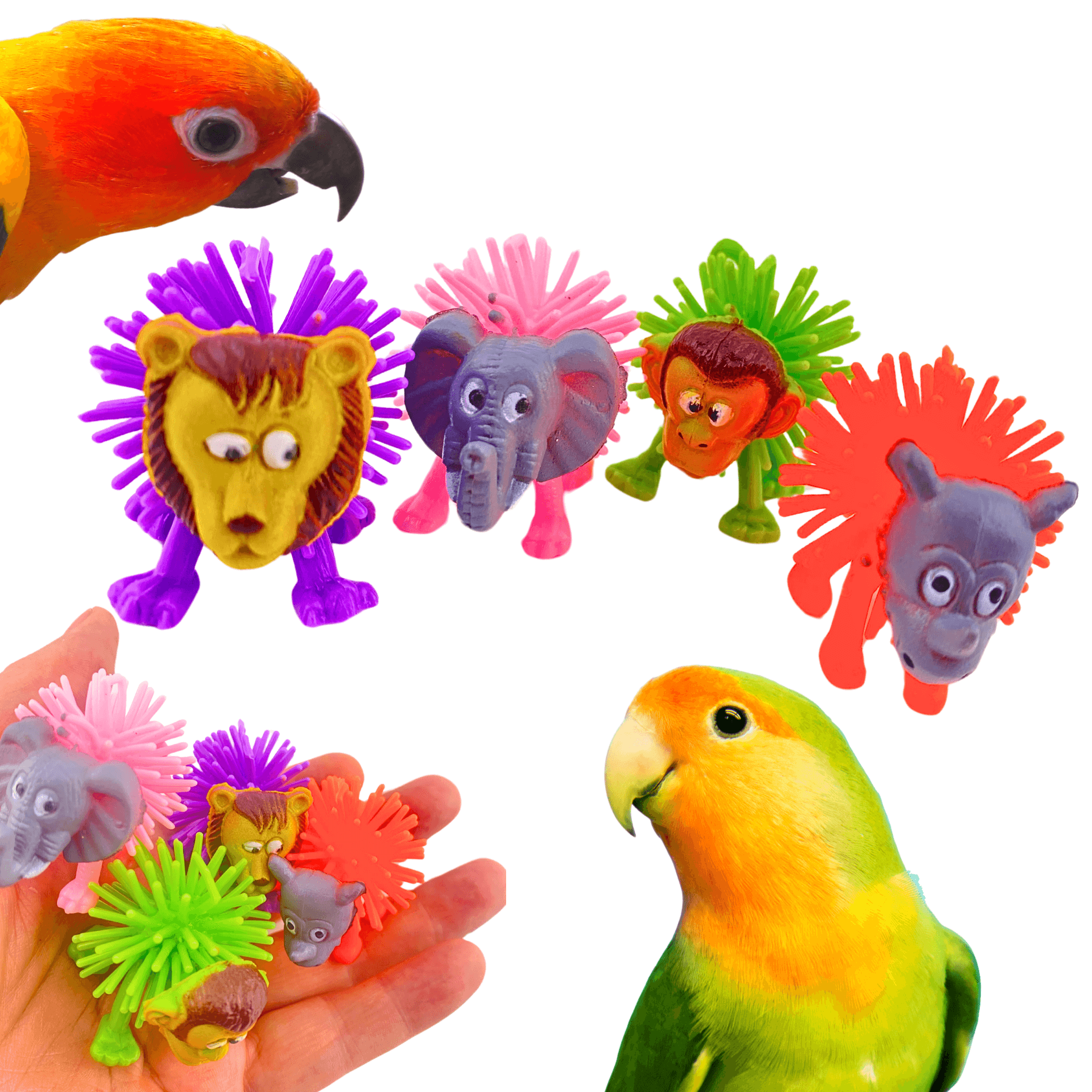 1444 Pk4 Animal Safari - Bonka Bird Toys