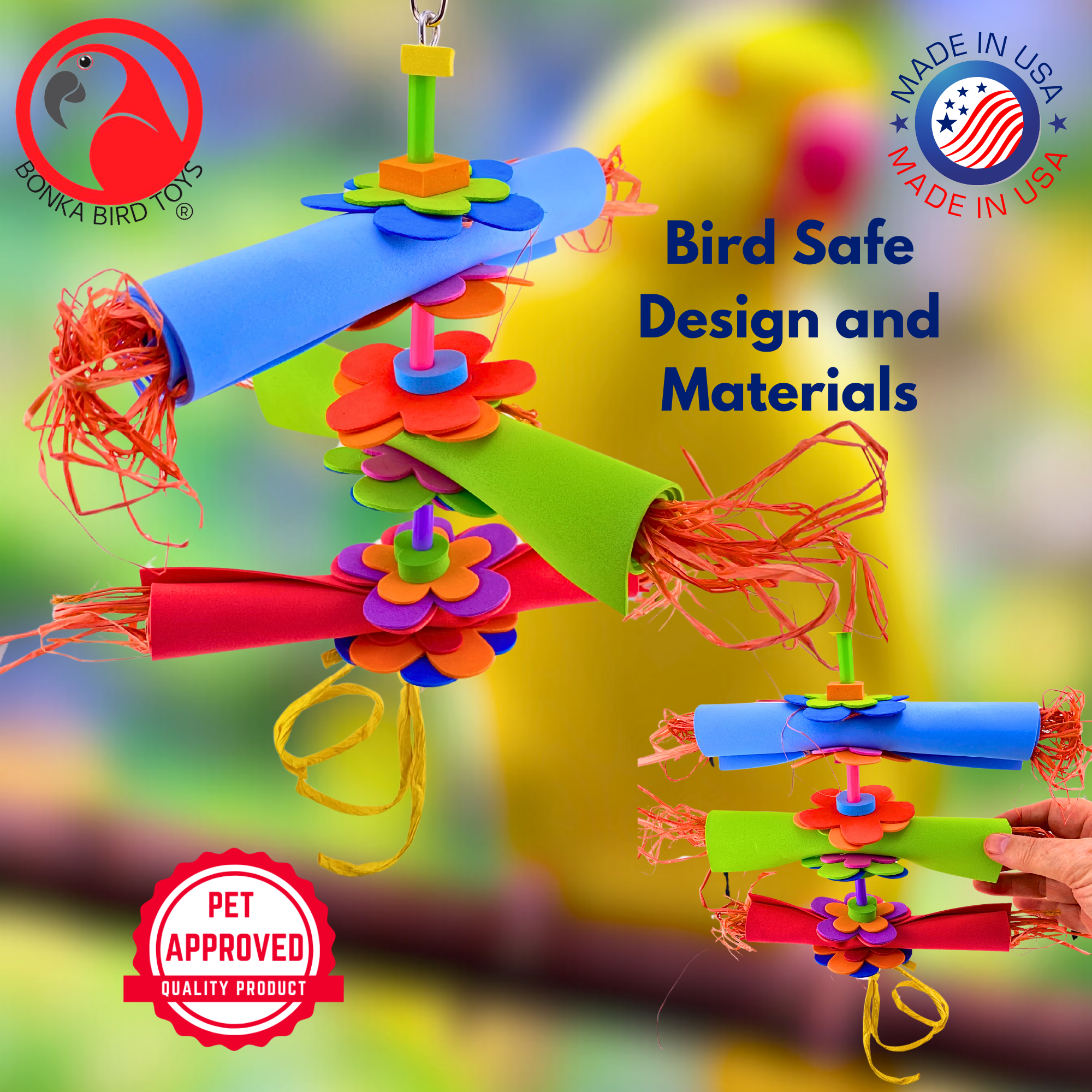 1112 Medium Foam Roller - Bonka Bird Toys