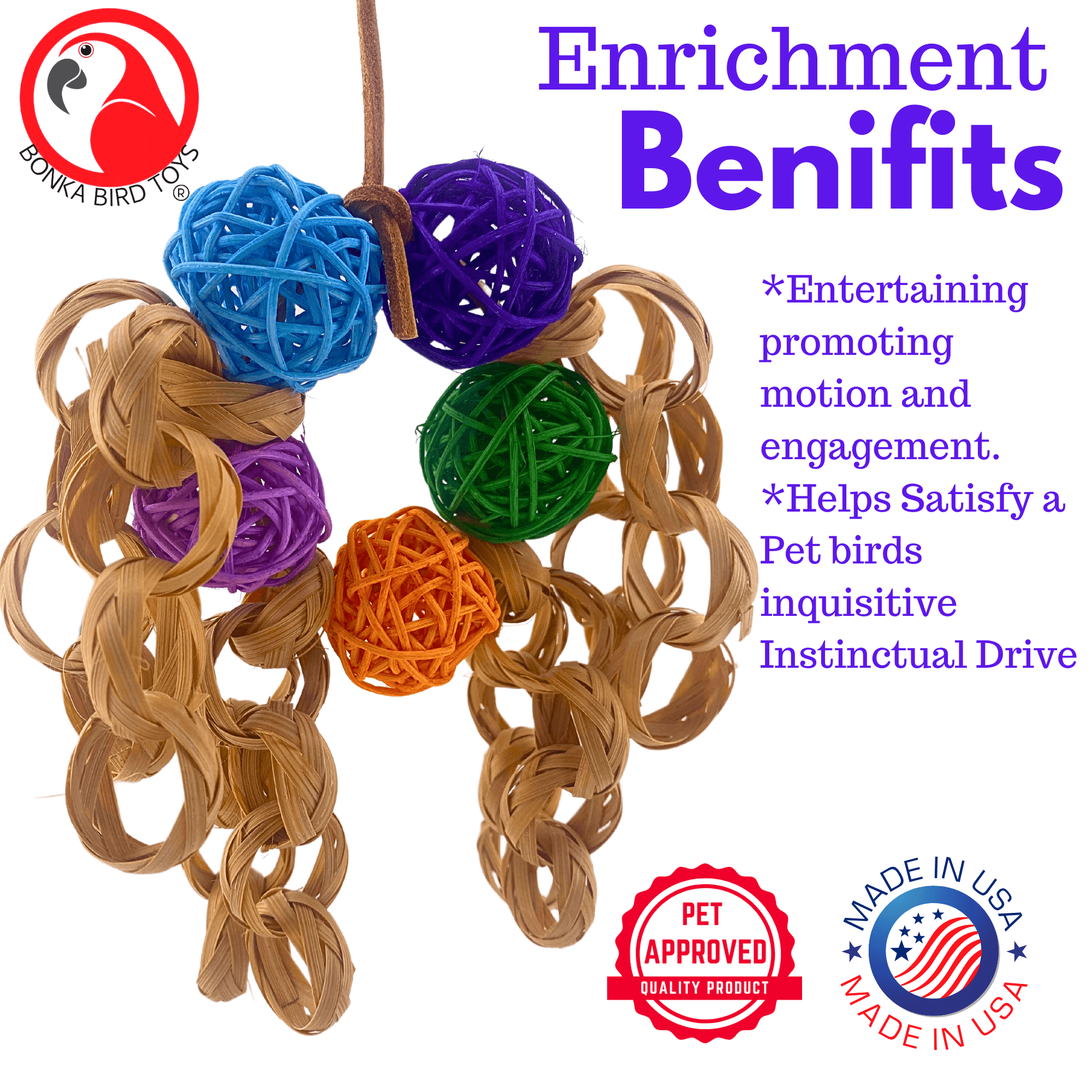 2501 Tangle Balls - Bonka Bird Toys