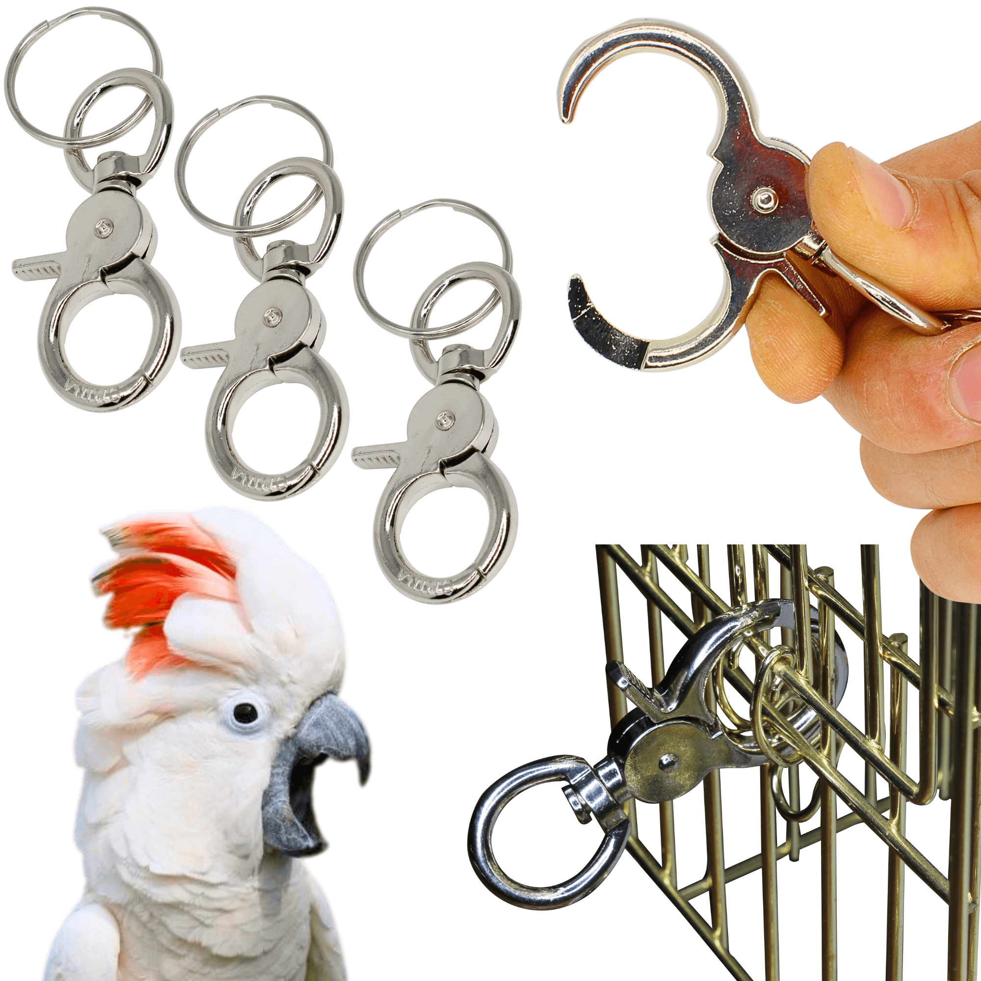 1321 Ring Claw Cage Door Lock - Bonka Bird Toys