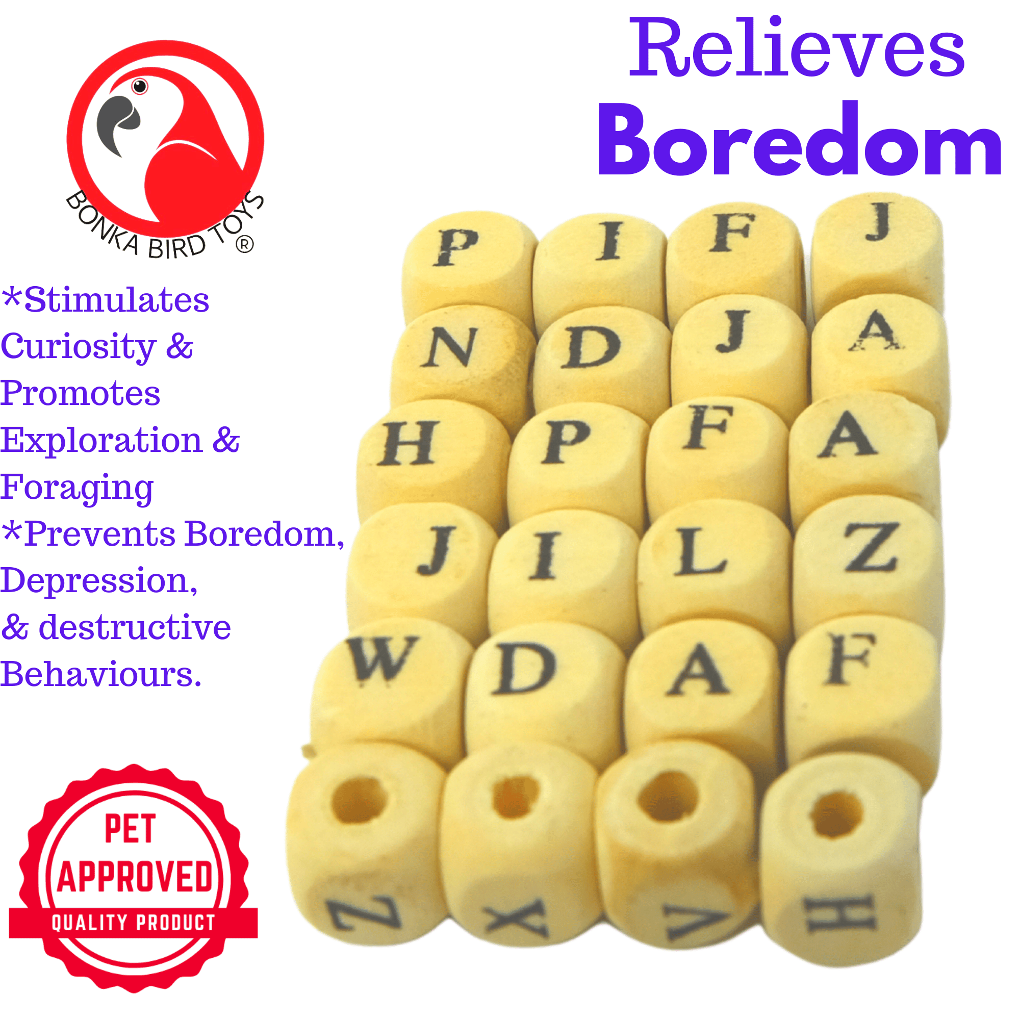 2527 Tiny ABC Cube Beads - Bonka Bird Toys