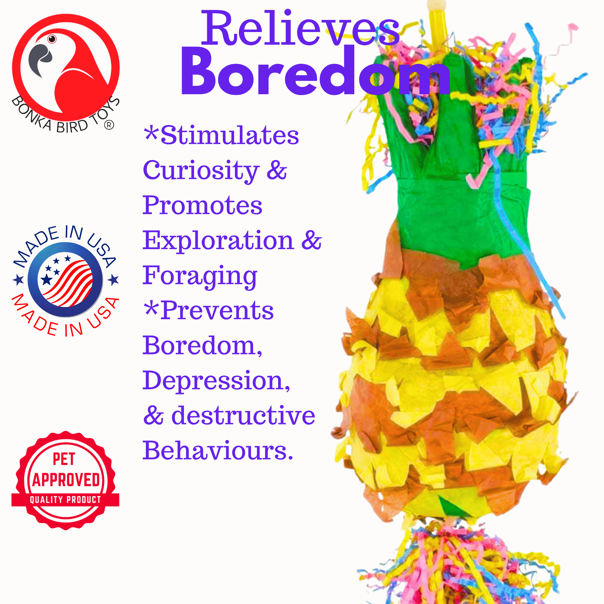 3762 Piñata Pineapple - Bonka Bird Toys